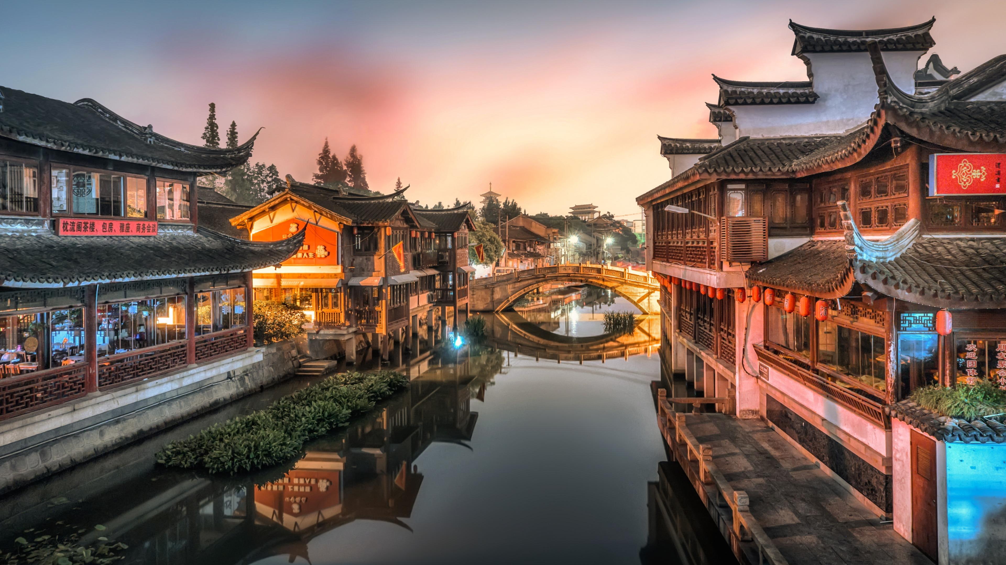 Free Download HD Wallpaper Townlet Qibaozhen Minhang Shanghai 