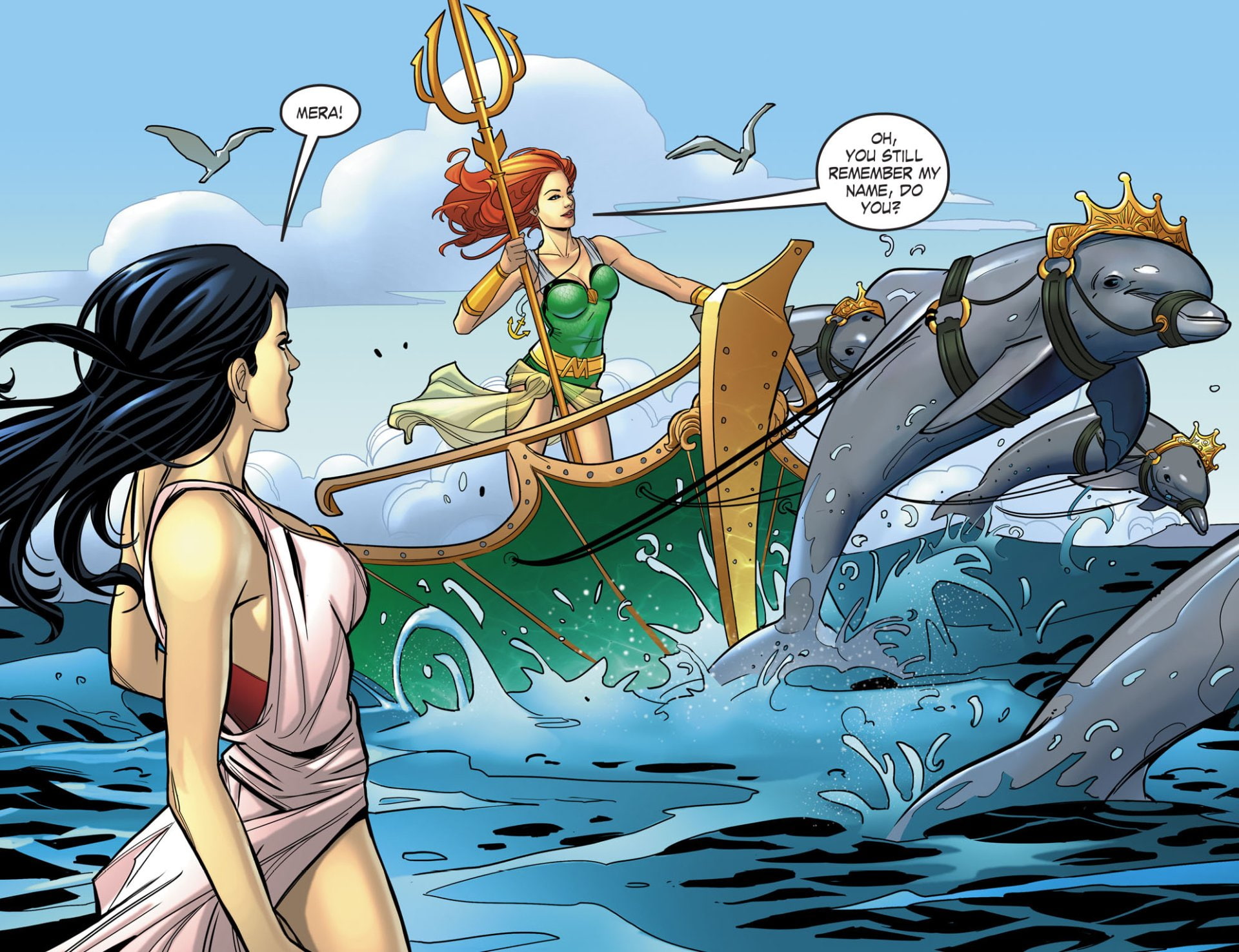 Comics, Bombshells, DC Bombshells, DC Comics, Mera (DC Comics)
