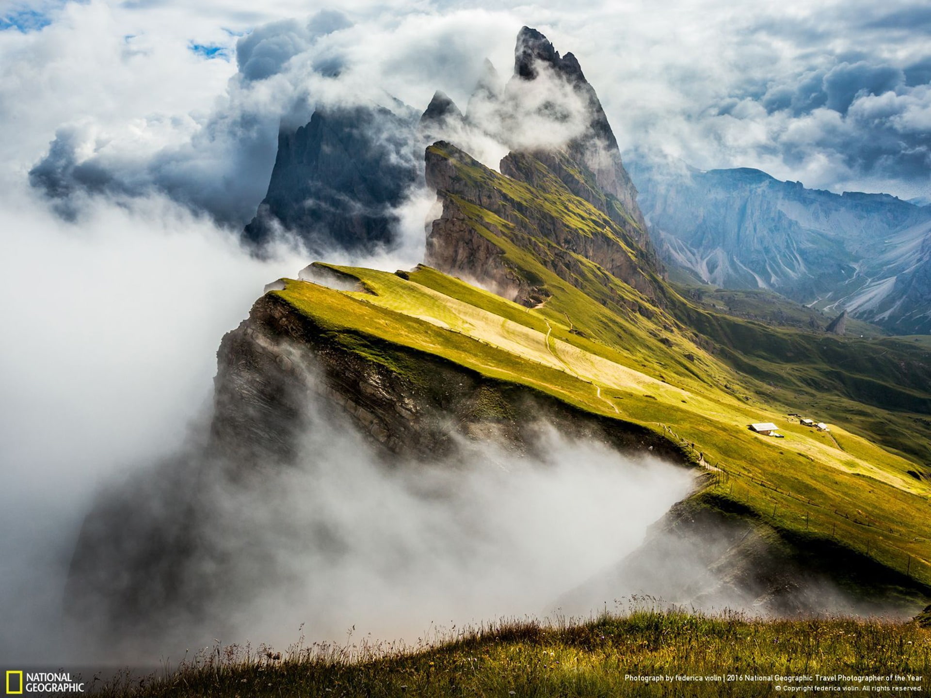 Ortisei Trentino Italy-National Geographic Wallpap.., cloud - sky