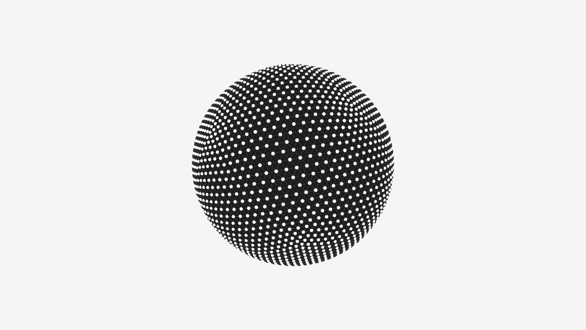 round gray ball, minimalism, monochrome, sphere, white background