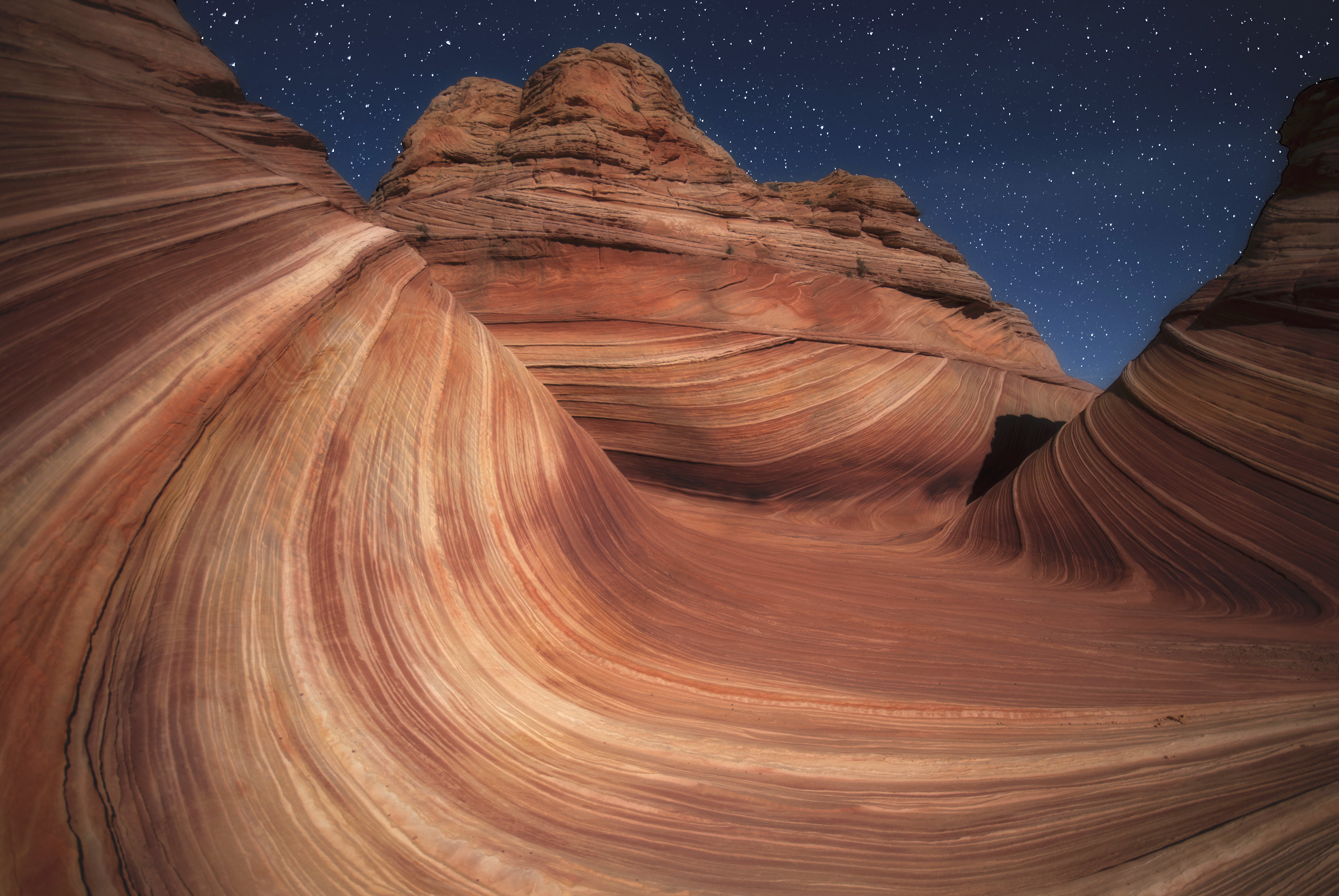 brown mountain with blue sky, verse, Wave, desert, arizona, sandstone