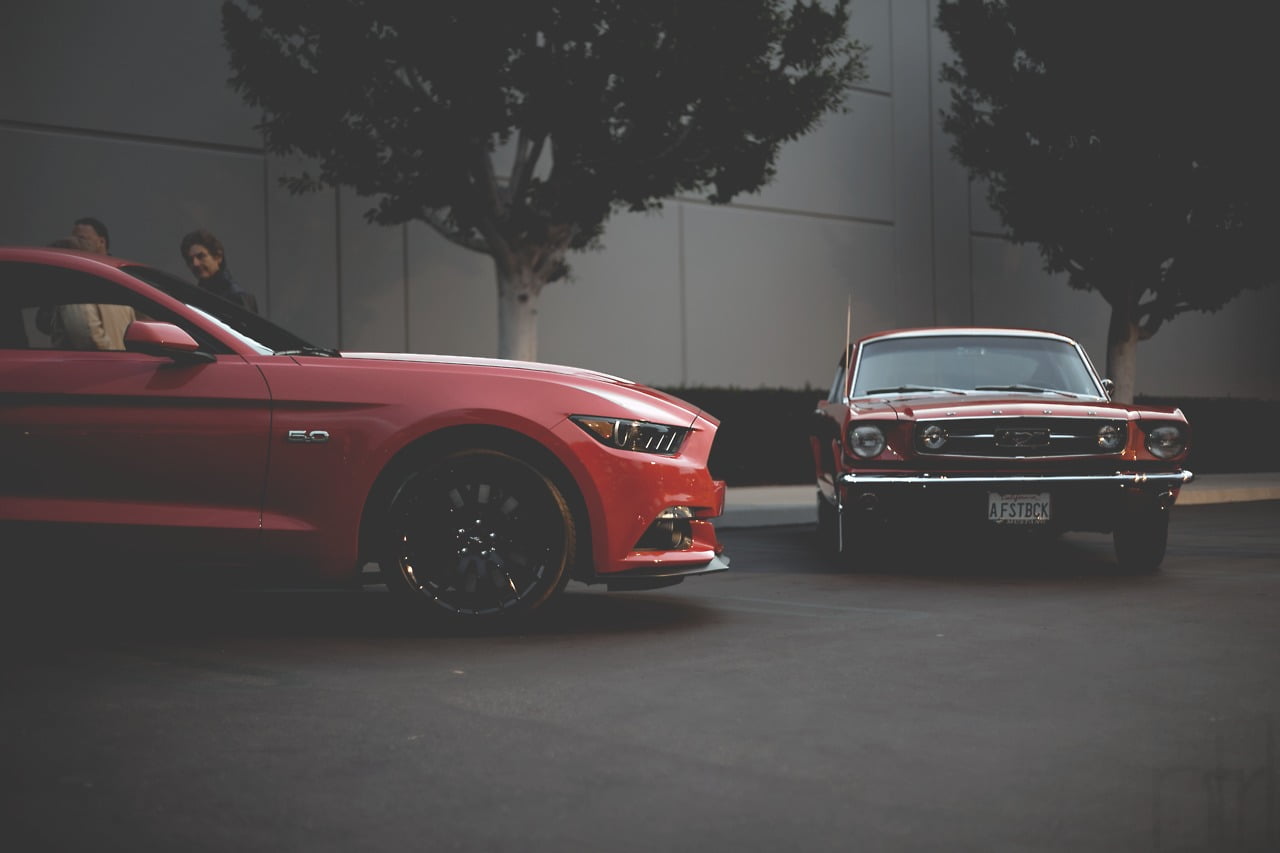 red Ford Mustang coupe, ford mustang 1969, 1965 Ford Mustang