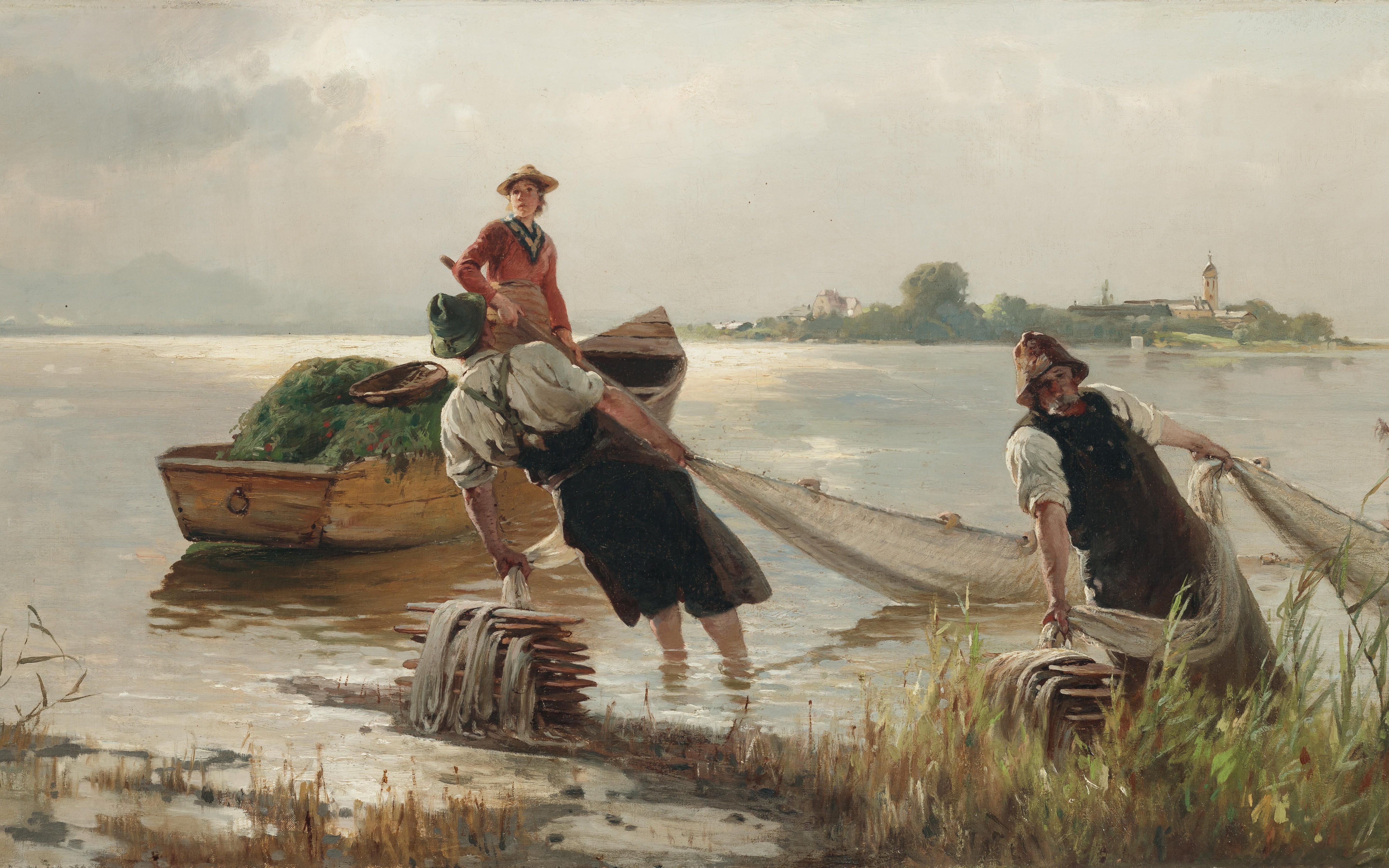 1880, German painter, oil on canvas, Carl Raup, Karl Raupp