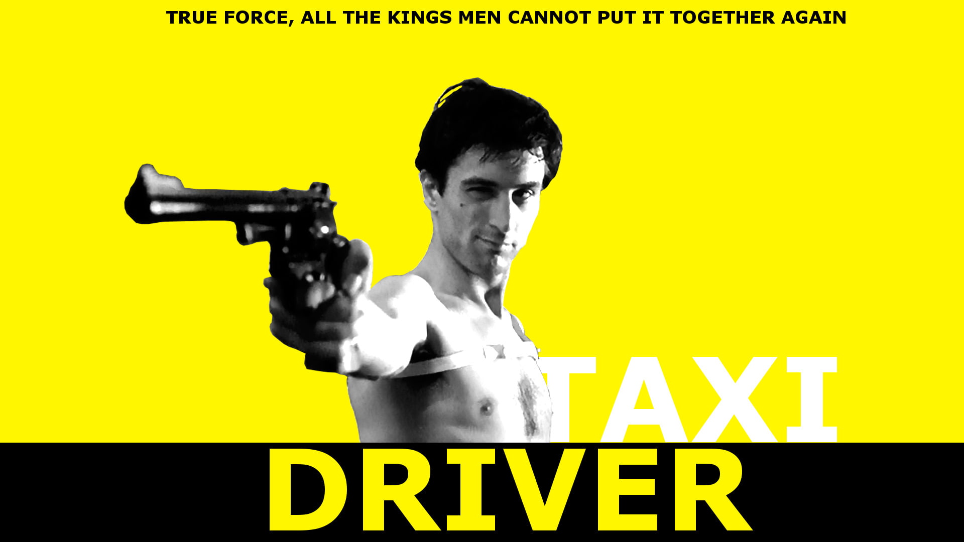 Movie, Taxi Driver, Robert De Niro, yellow, communication, young adult