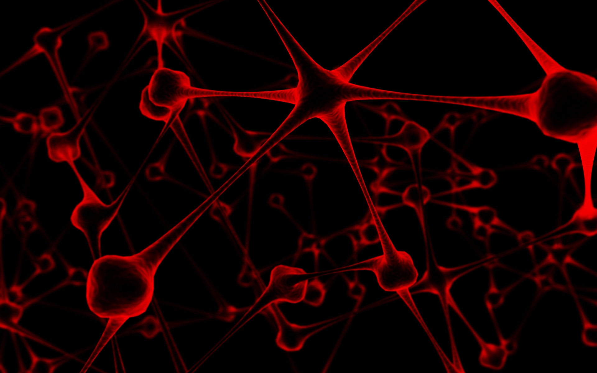 abstract, neurons, red, close-up, no people, pattern, night