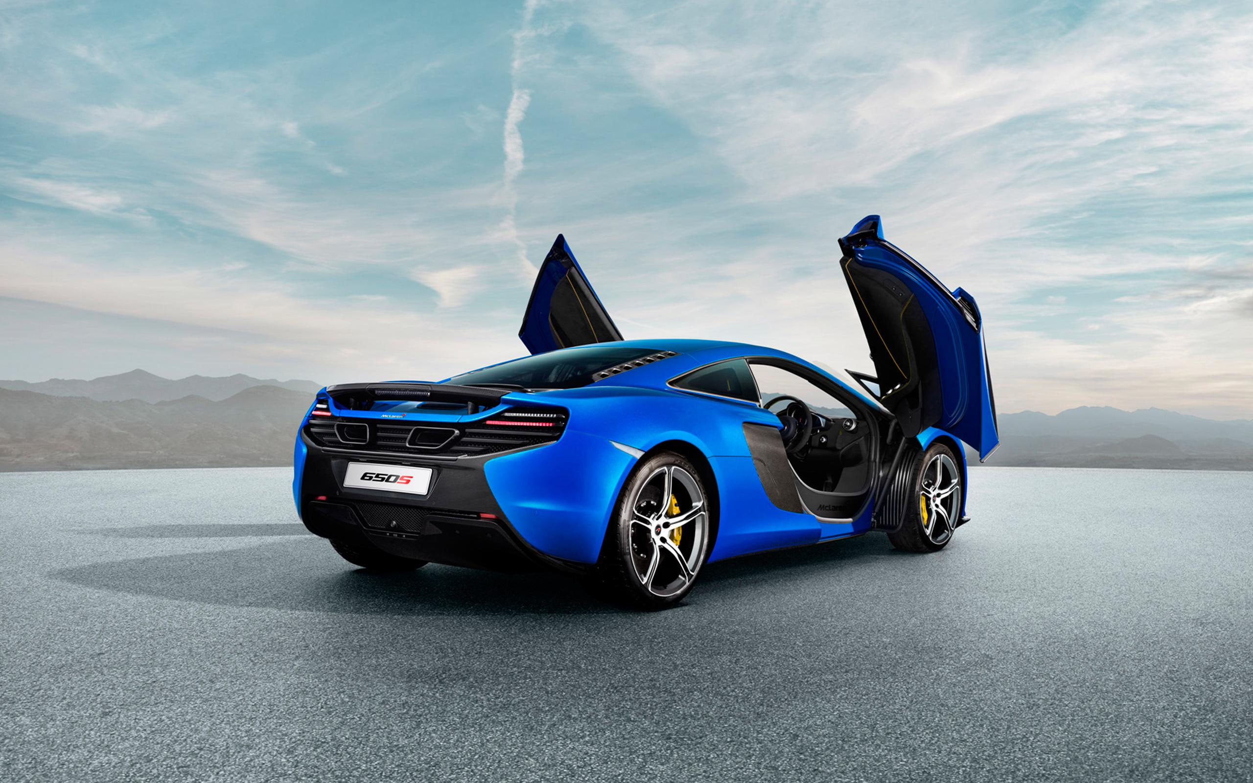 2015 Mclaren 650s Coupe 3, blue sports coupe, cars