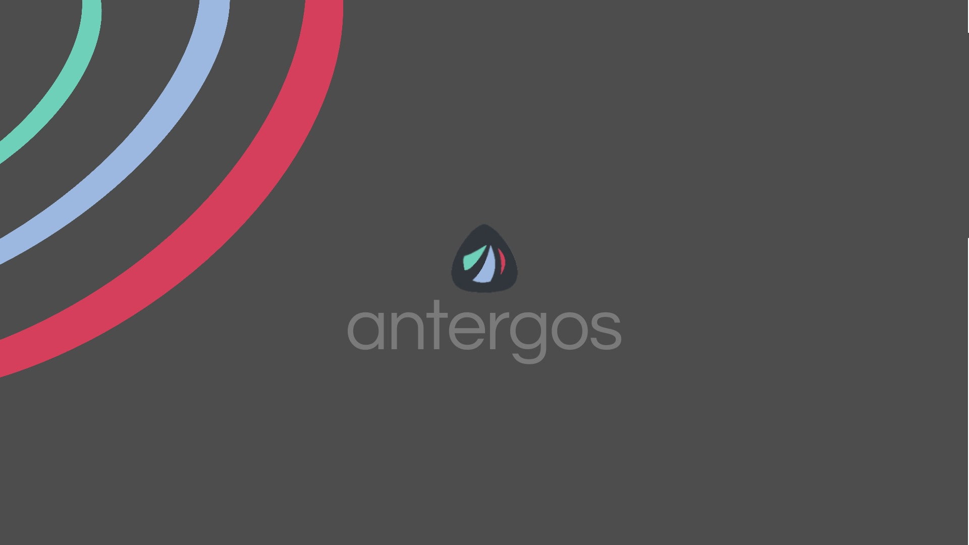 antergos linux arch linux gnu, black background, copy space