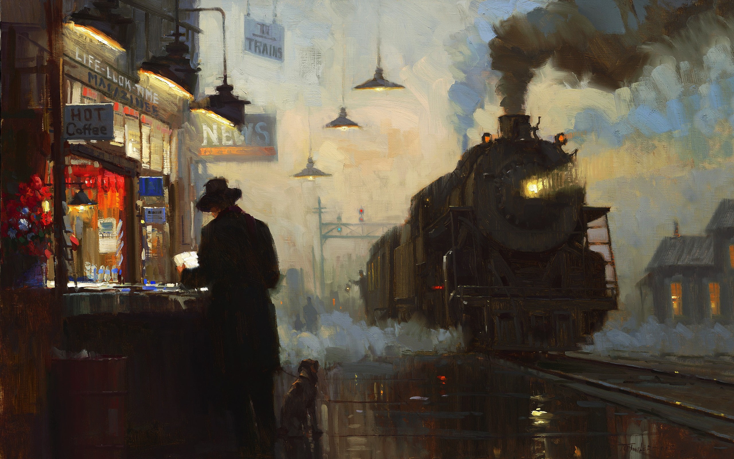 train, artwork