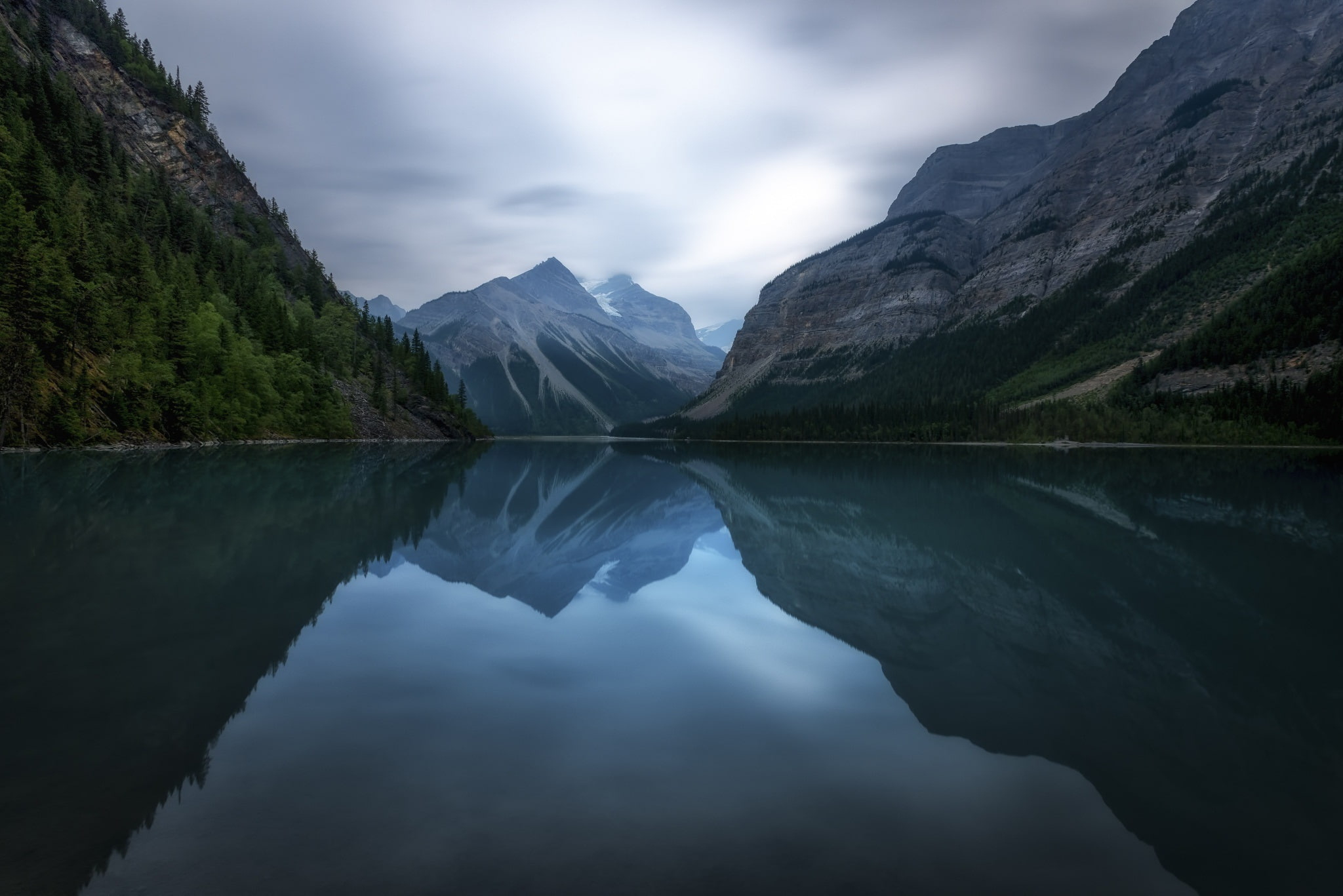 the sky, trees, mountains, nature, lake, reflection, water