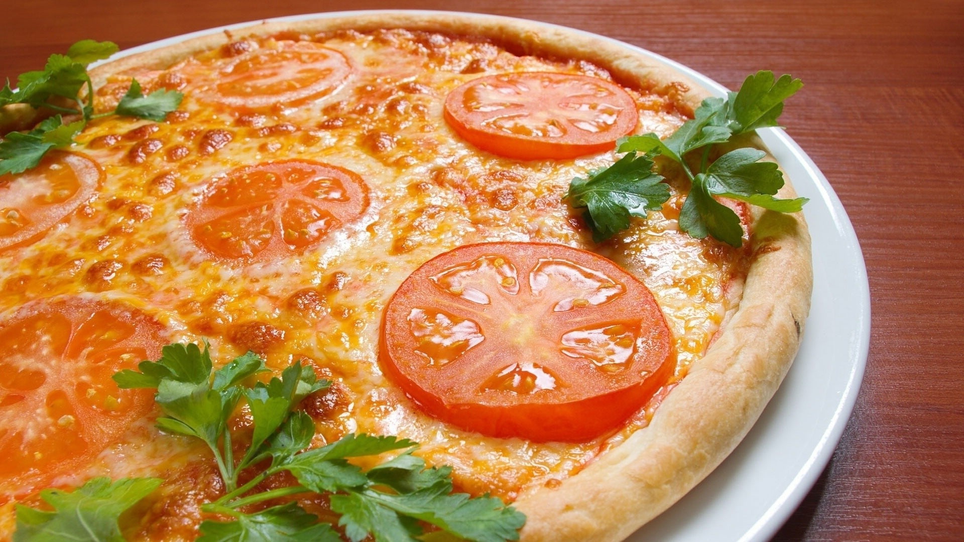 Pizza, Tomato, Parsley, Batch, food, food and drink, freshness