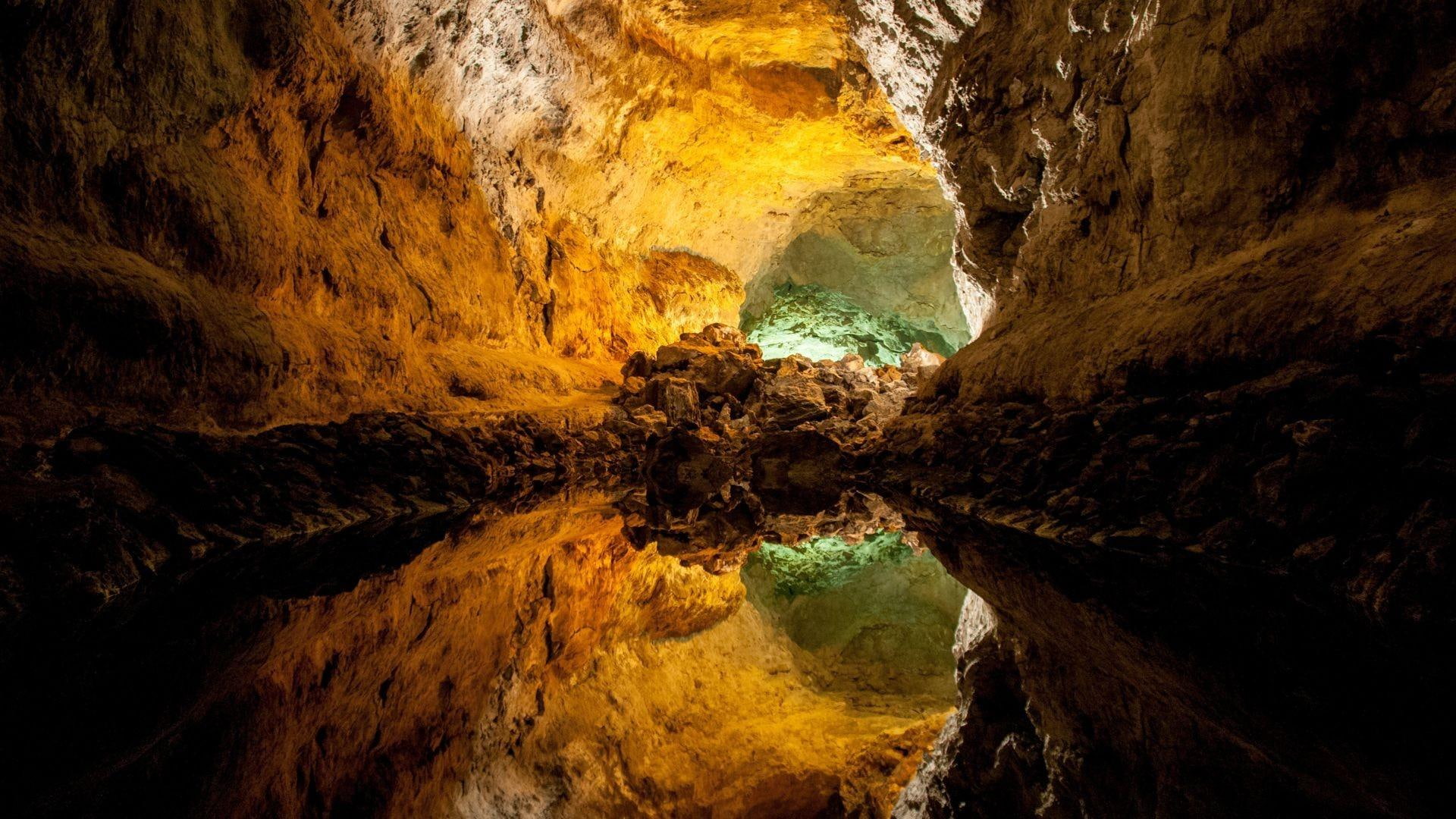 Cave Mirror Sunlight, canyons, nature, nature and landscapes