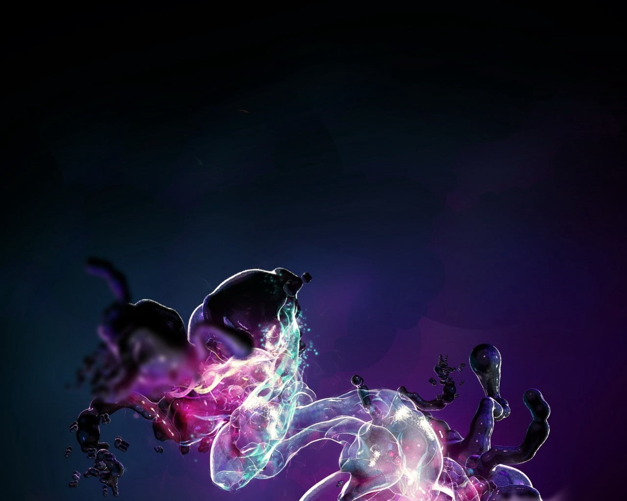 blue and purple wallpaper, paint, smoke, lines, background, light