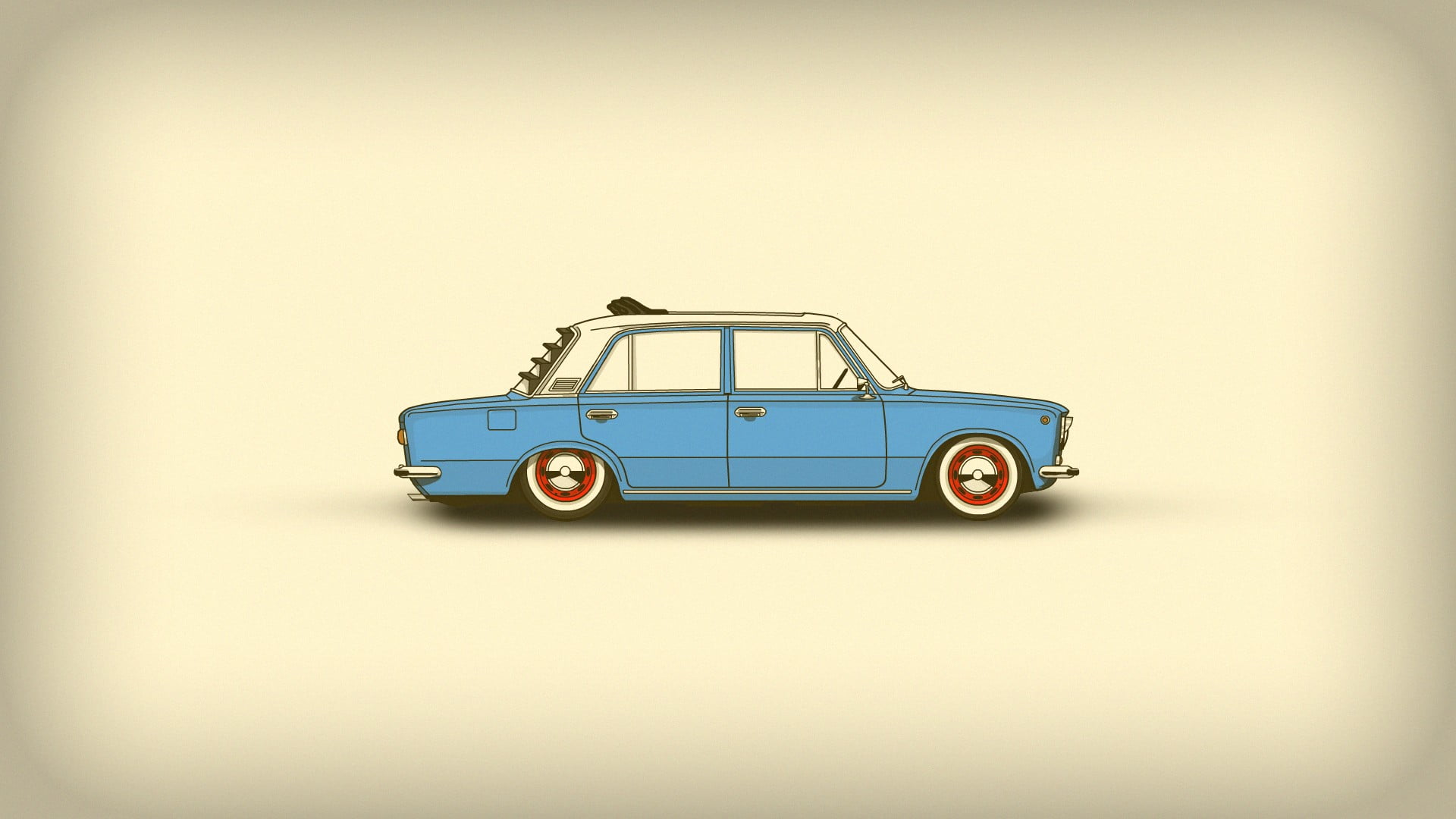blue sedan illustration, car, blue cars, minimalism, mode of transportation