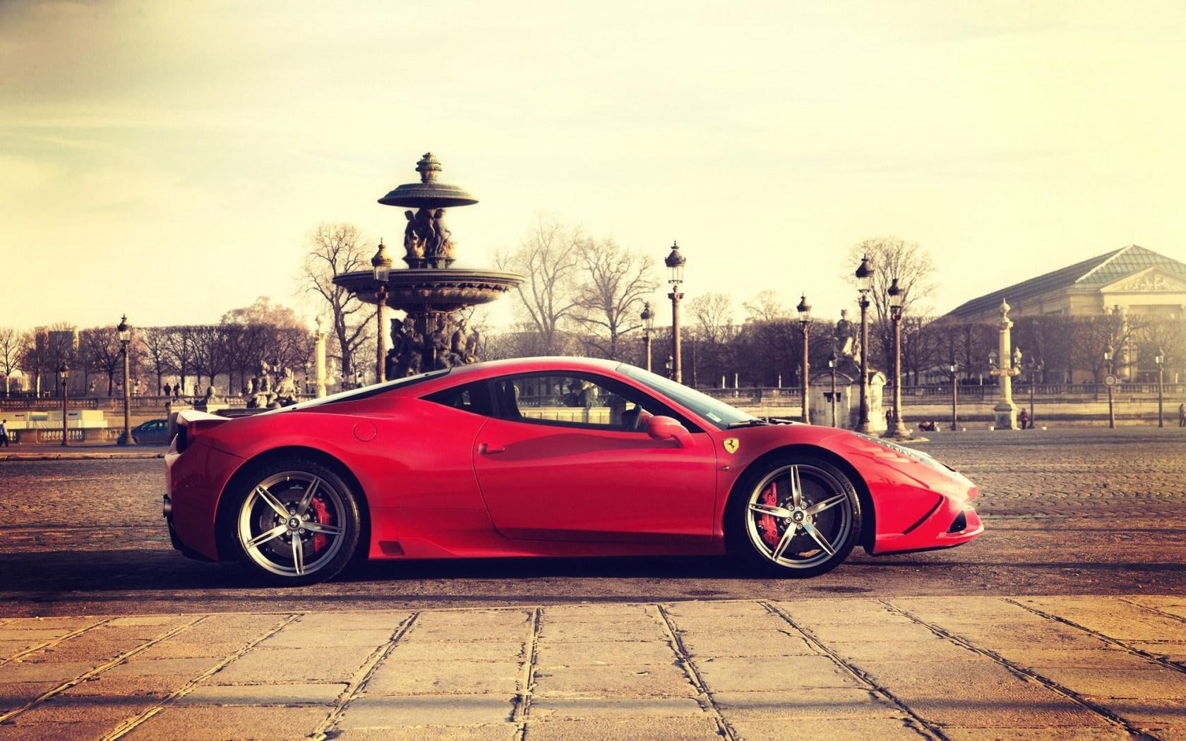 Ferrari 458 Speciale Car City, red ferrari sports coupe