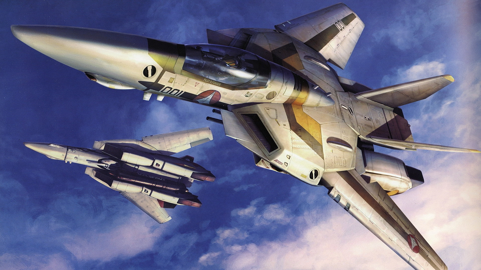 Free Download | HD Wallpaper: Aircraft Macross Robotech Artwork Vf1 ...