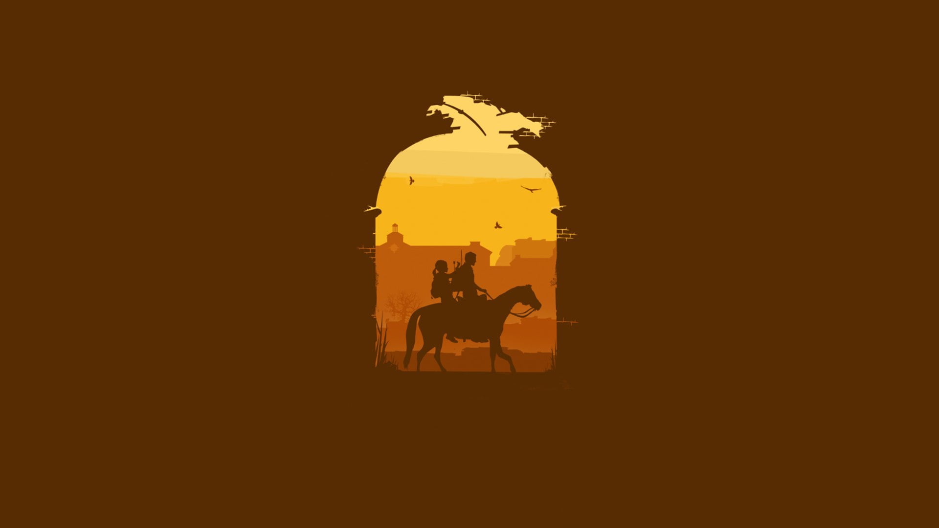 wall, horse, minimalism, The Last of Us, Naughty Dog, Some of us
