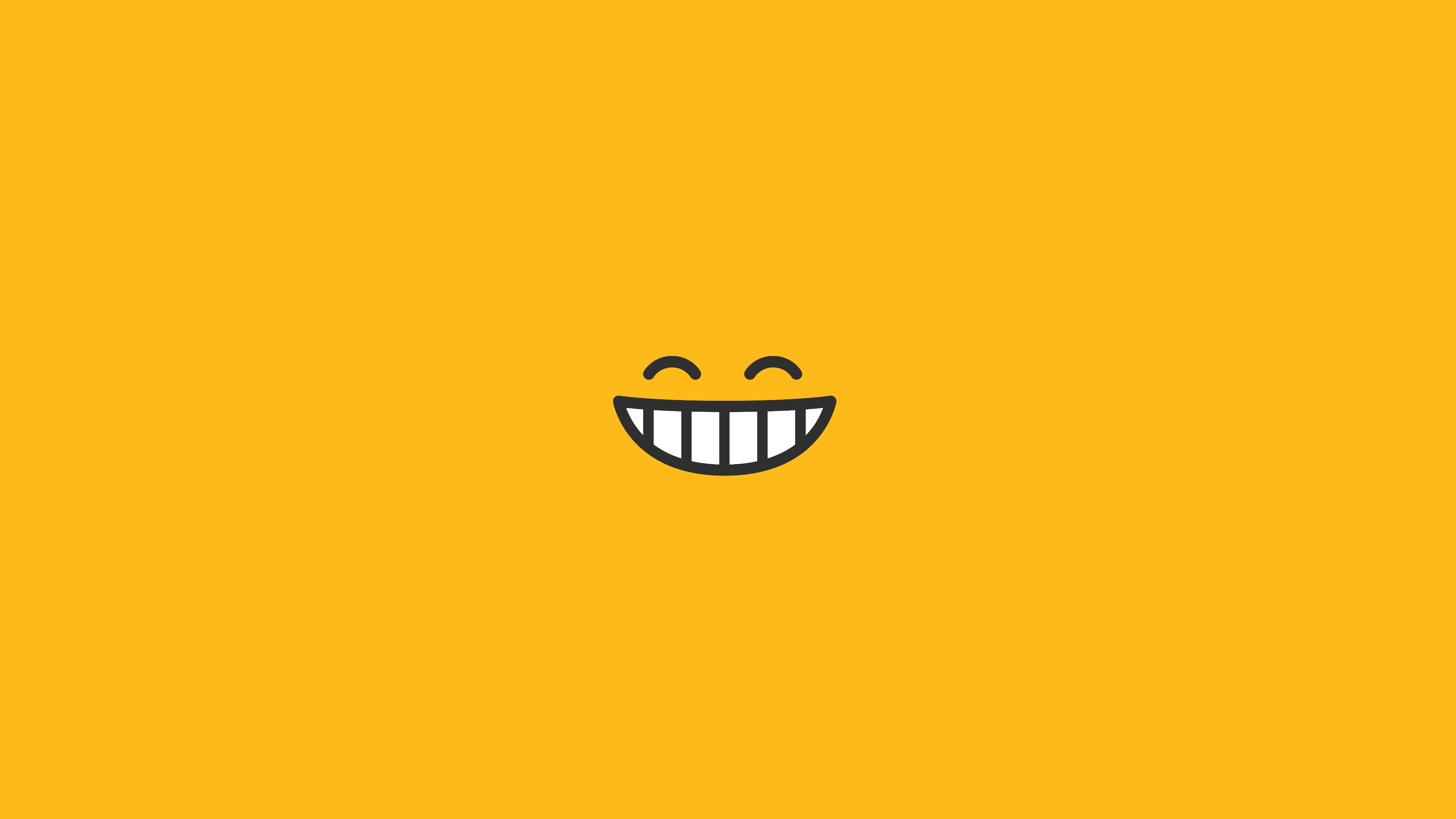 smiling emoji wallpaper, smile, teeth, smiley, yellow, studio shot