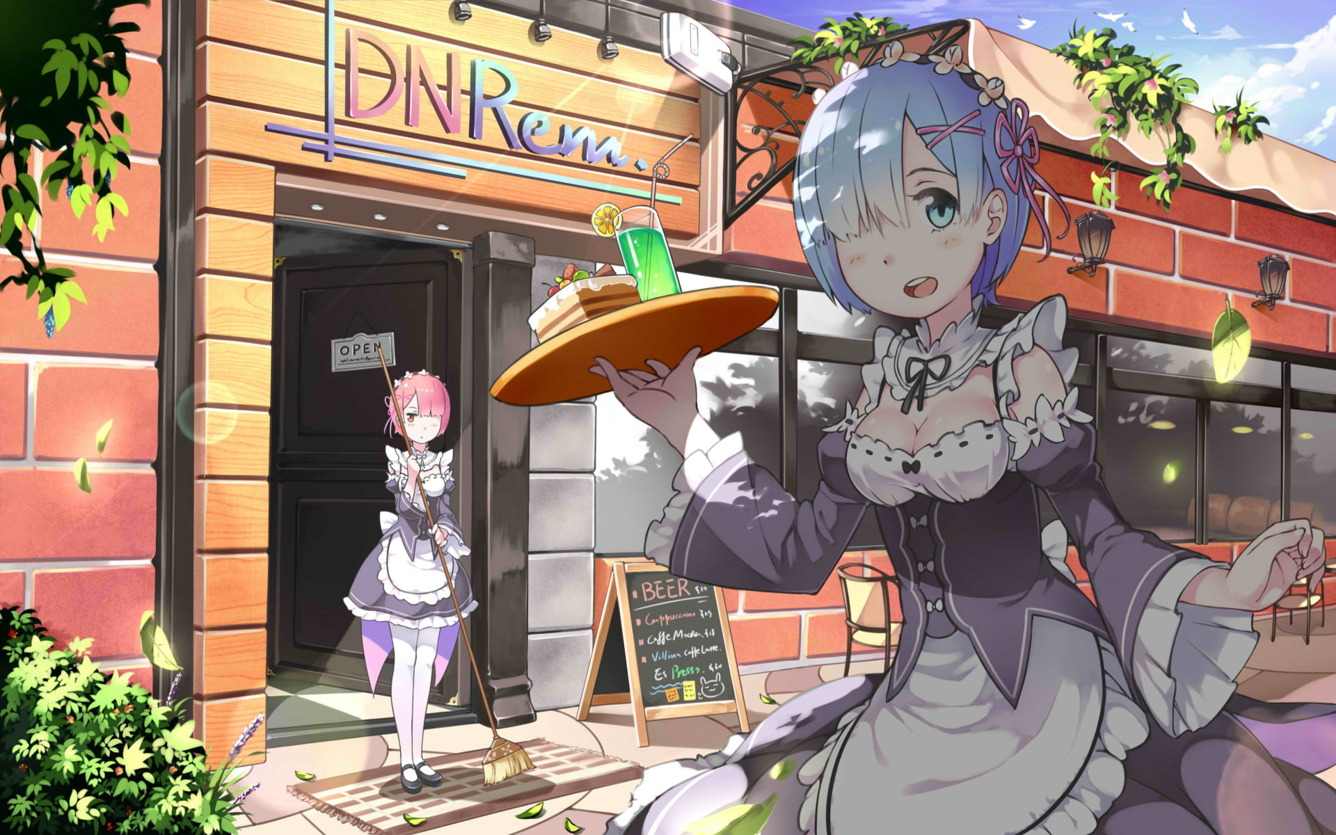 anime, anime girls, Rem (Re: Zero), Ram (Re: Zero), Ram (Re:Zero)