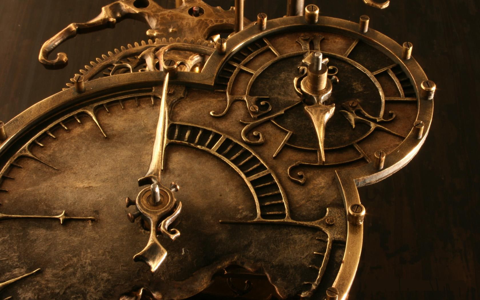bokeh, clock, mechanical, steampunk, watch