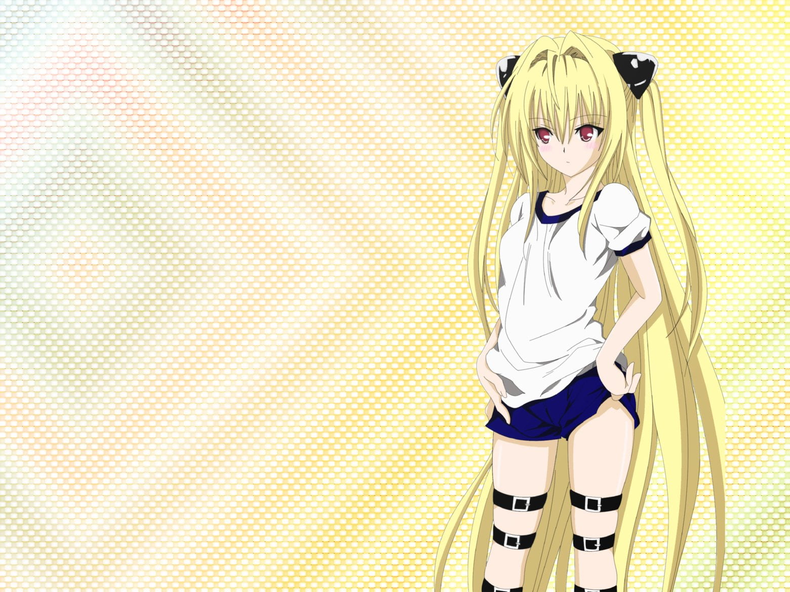 Anime, To Love-Ru: Darkness, Blonde, Blush, Girl, Golden Darkness