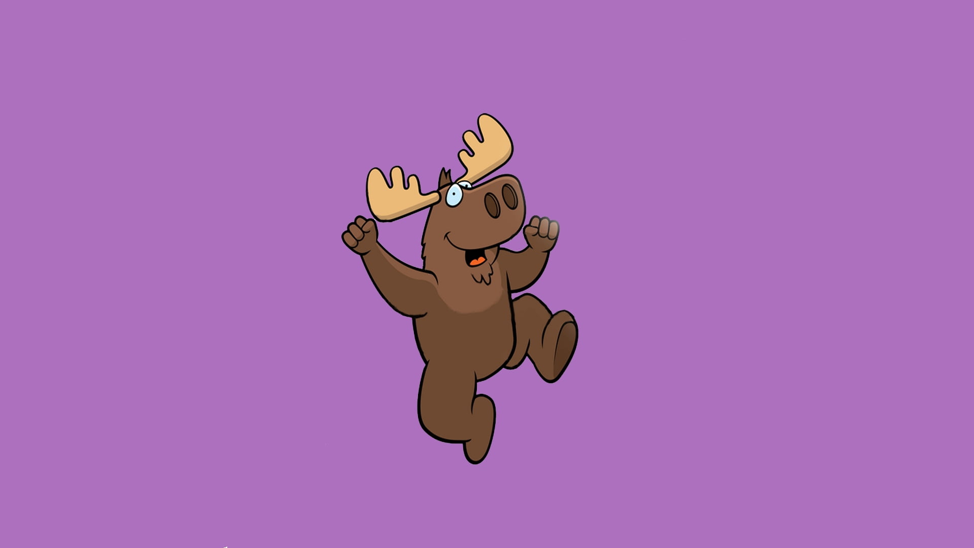 brown moose animated illustration, deer, drawing, art, colorful