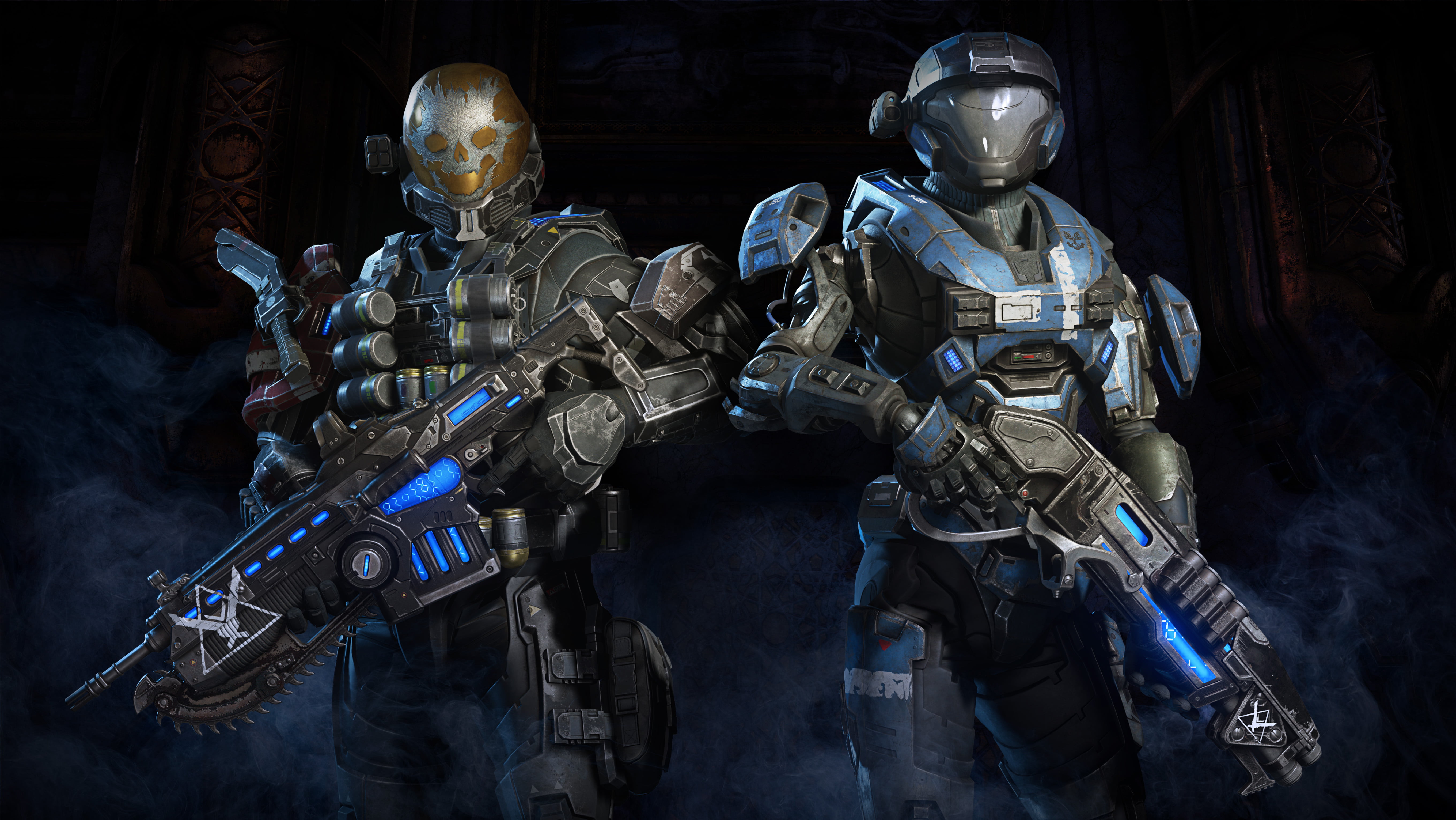 Free Download Hd Wallpaper Video Game Crossover Gears 5 Gears Of War Halo Halo Reach