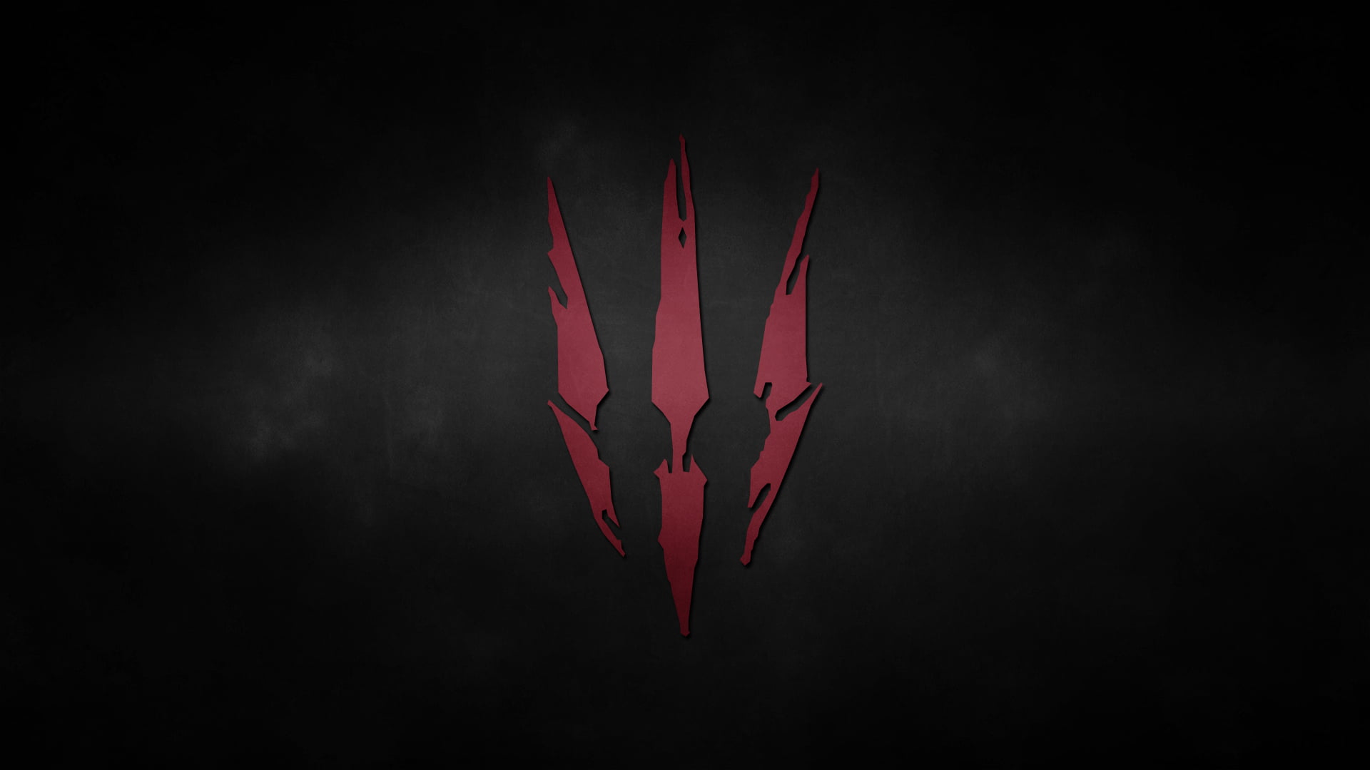 red claw mark logo, The Witcher 3 wild hunt, symbol, black Color
