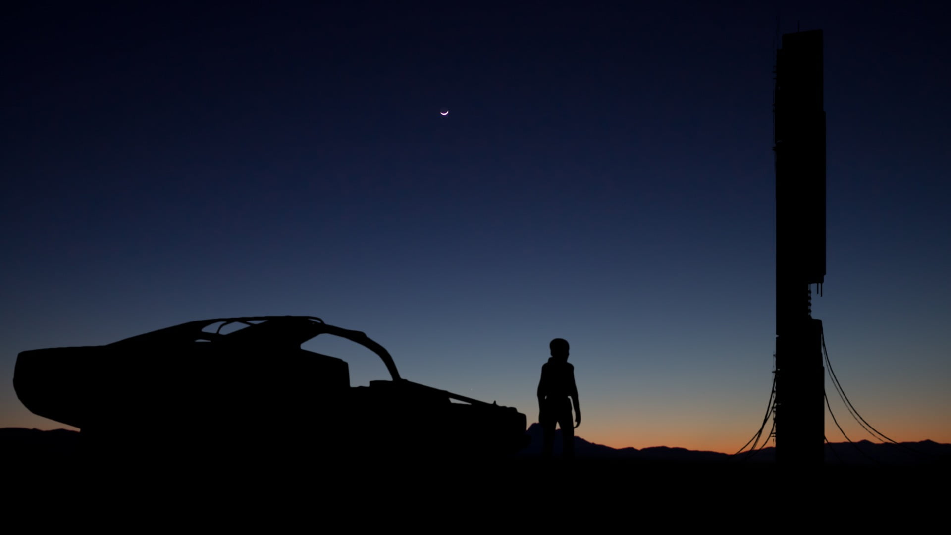 silhouette of car, Half-Life 2, Citadel, Gordon Freeman, sky