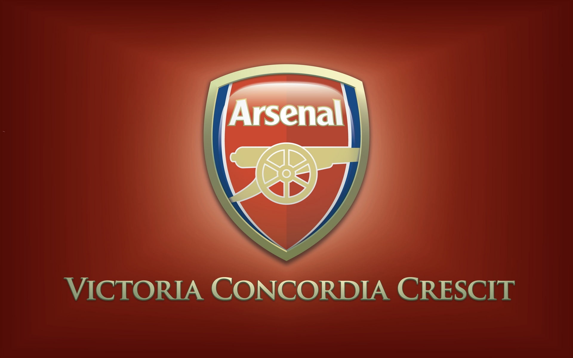 Arsenal Logo, red, background, team, motto