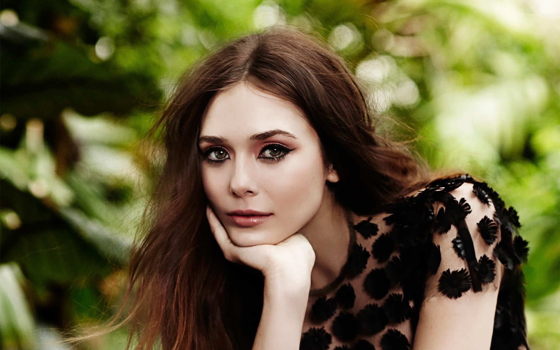 Free Download Hd Wallpaper Women Brunette Elizabeth Olsen Actress Portrait Beauty 3606