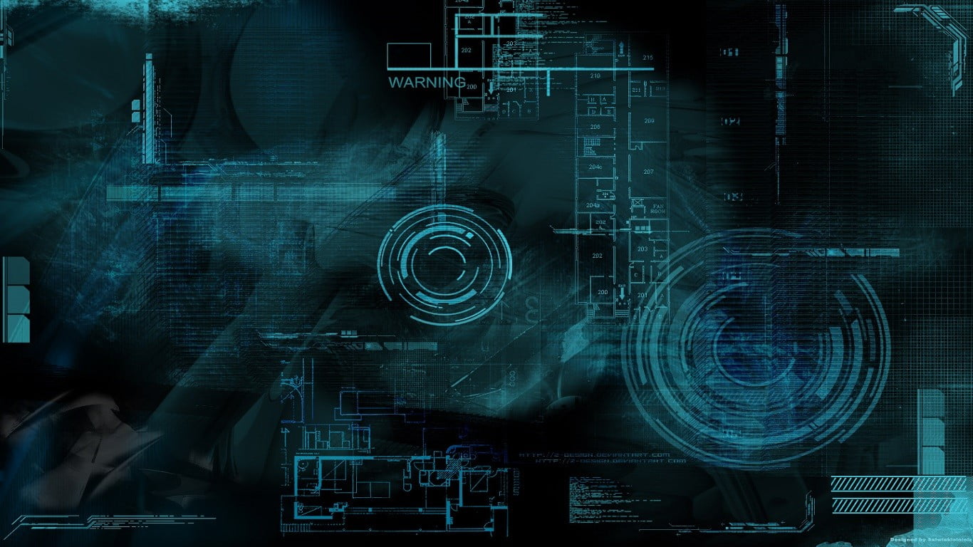 blue wallpaper, technology, digital art, electronics industry