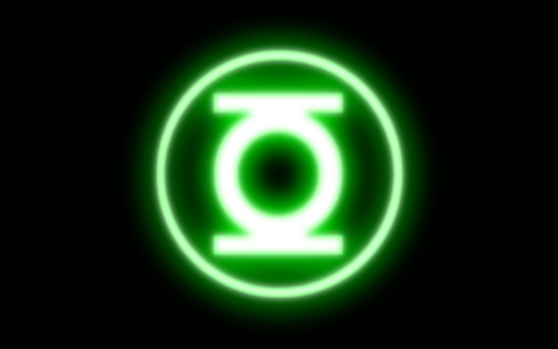 Green Lantern logo, DC Comics, neon, illuminated, glowing, lighting equipment