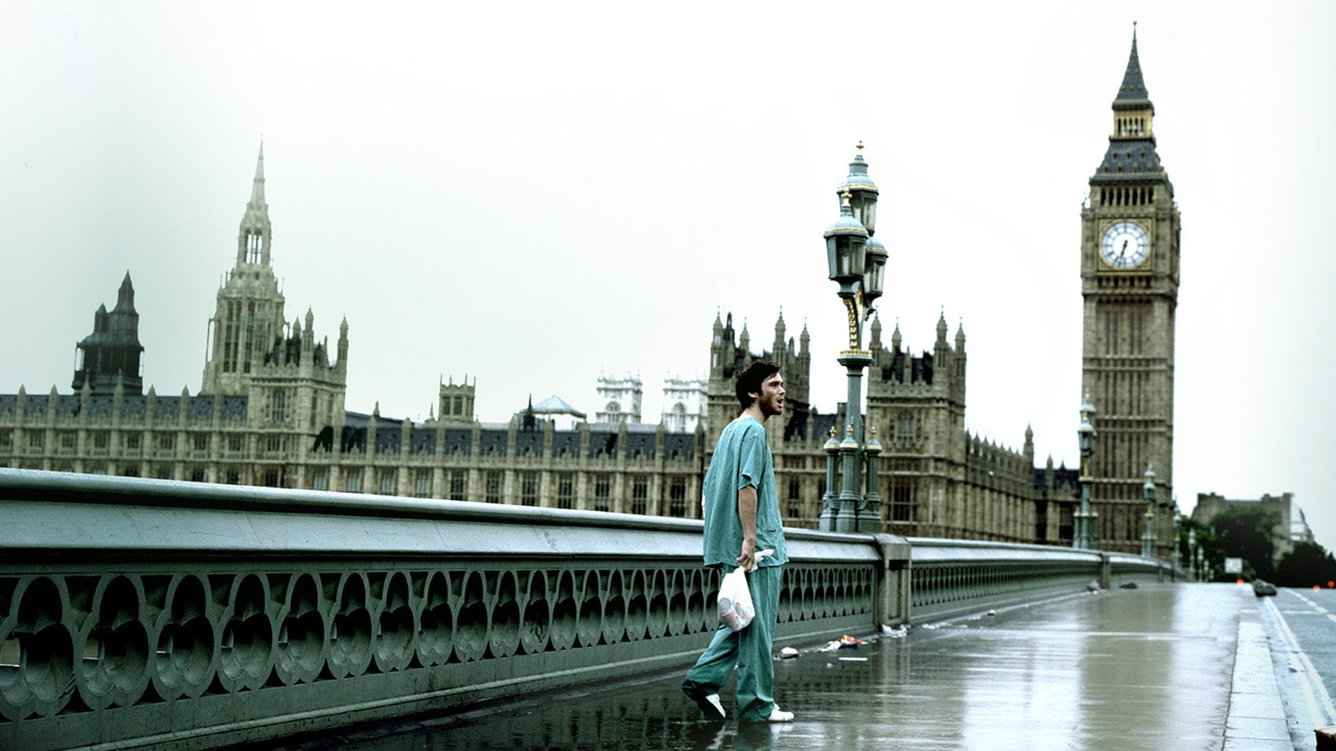 Movie, 28 Days Later, Cillian Murphy, London, architecture
