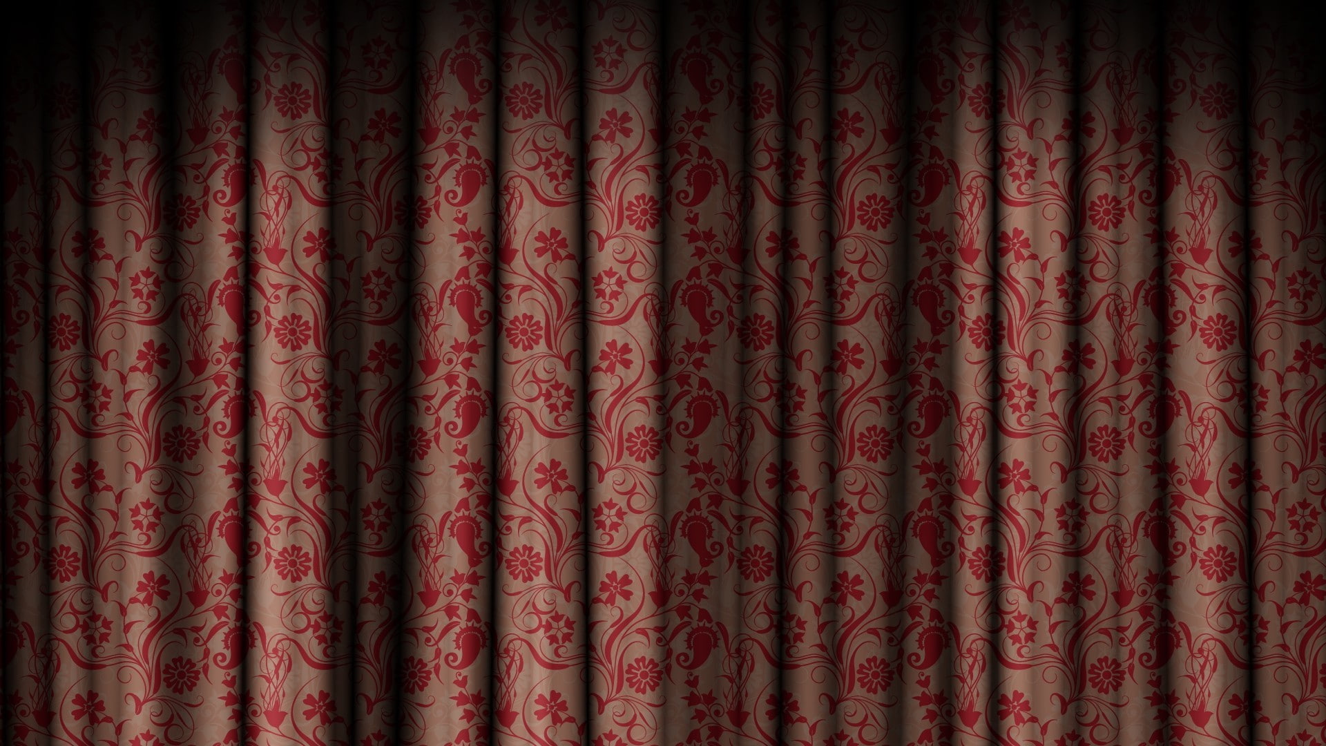 curtain, texture, red, pattern