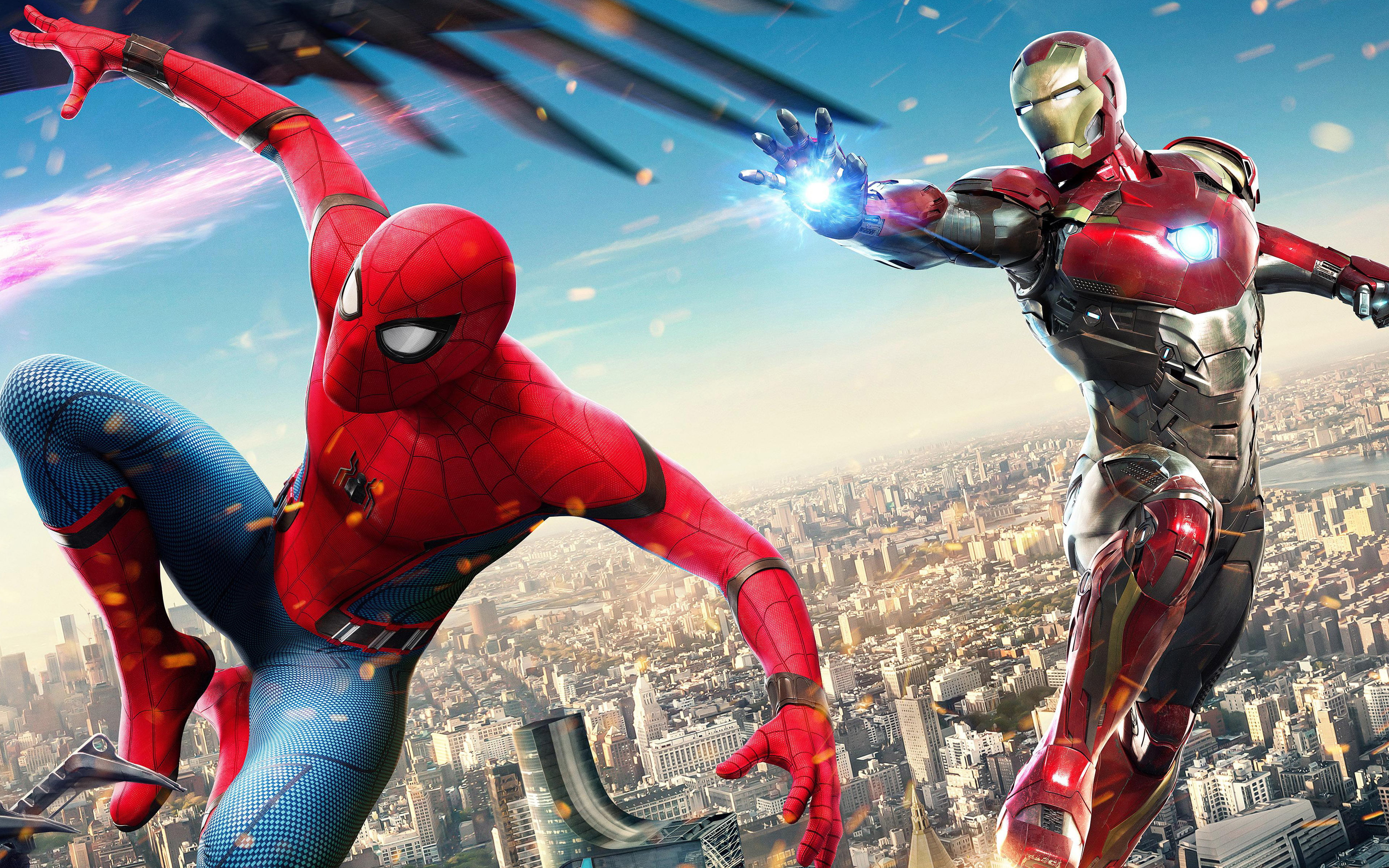 Iron Man Spiderman Homecoming 4K, headwear, helmet, sports helmet
