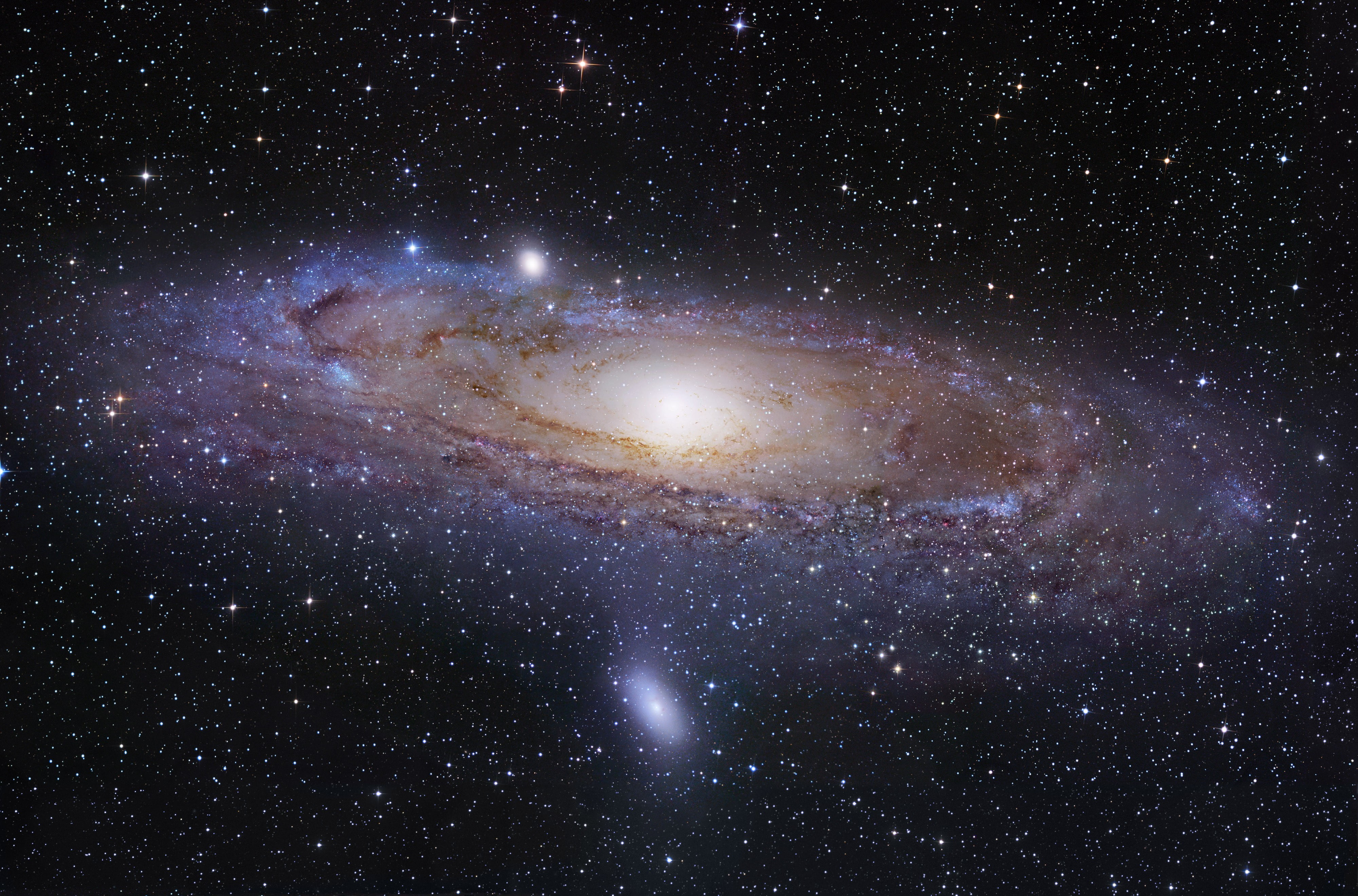 outer space digital wallpaper, Andromeda, galaxy, Messier 31