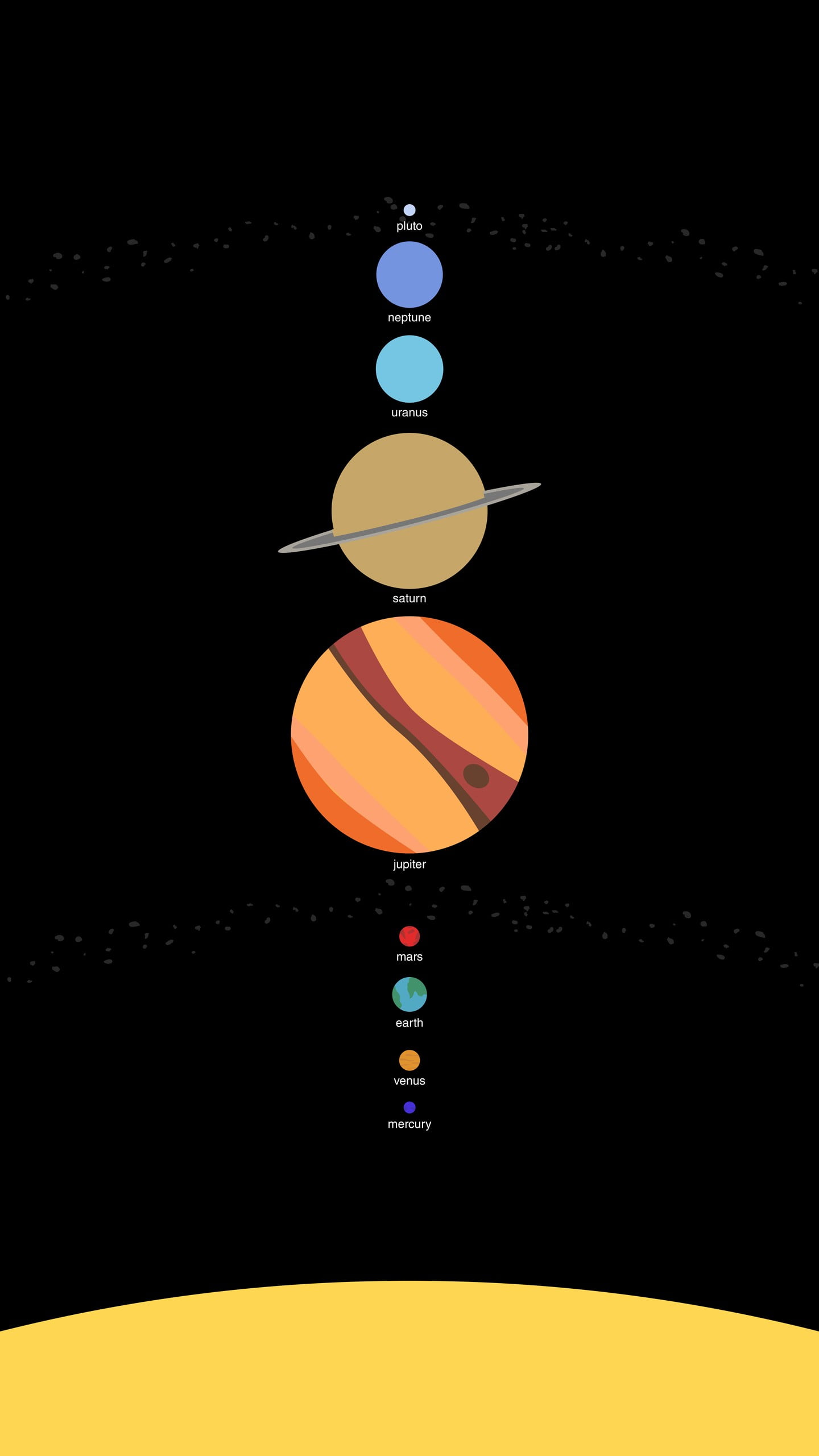 solar system illustration, digital art, universe, space, space art