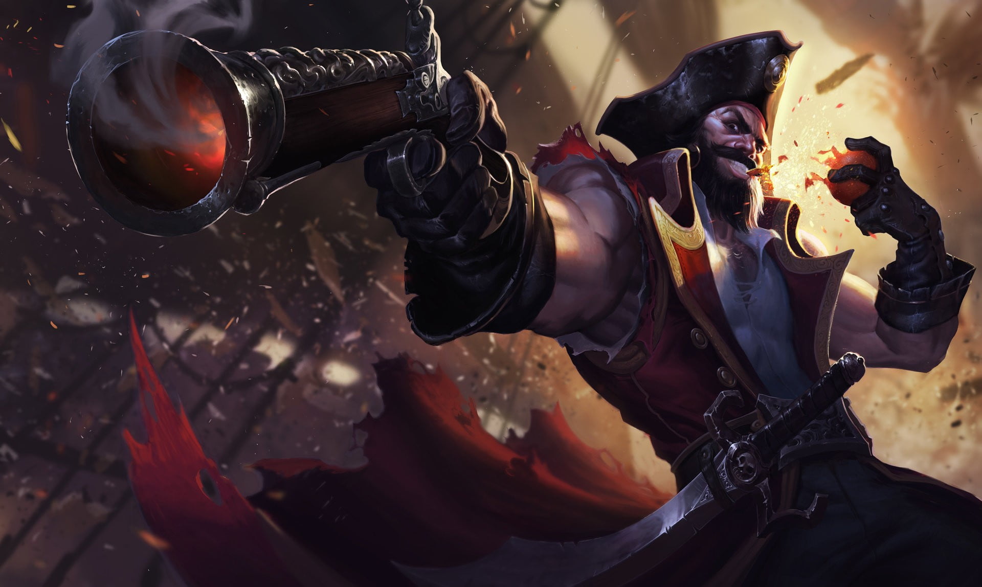 League of Legends, Gangplank, holding, occupation, people, technology
