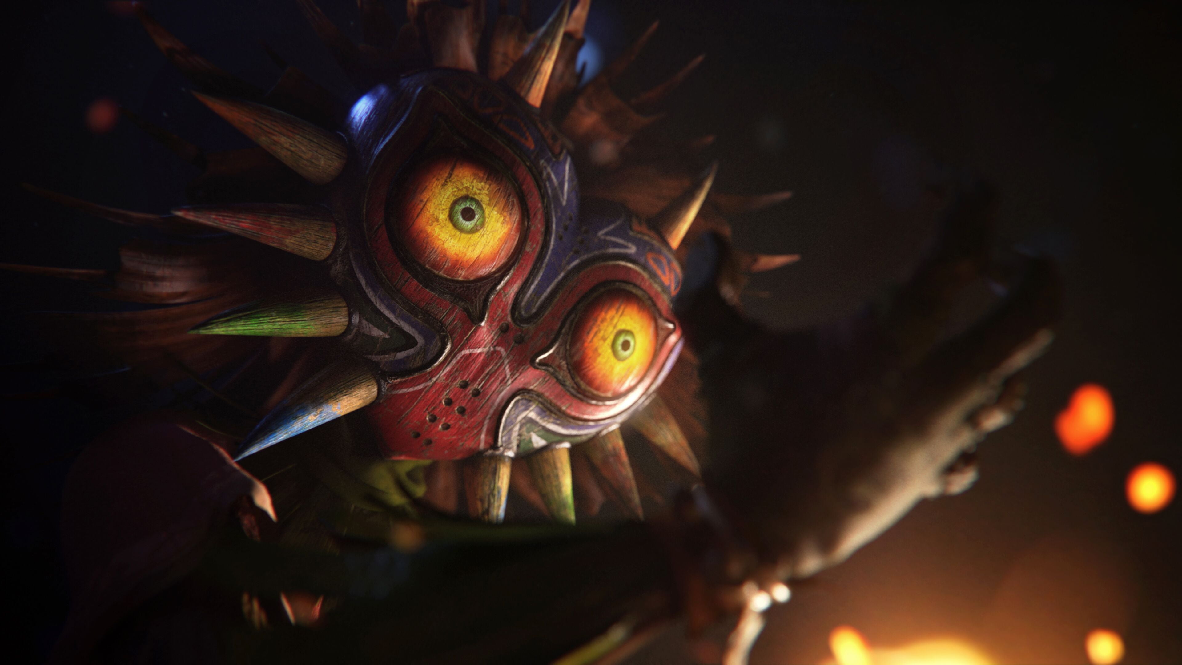 yellow and red monster mask, The Legend of Zelda: Majora's Mask