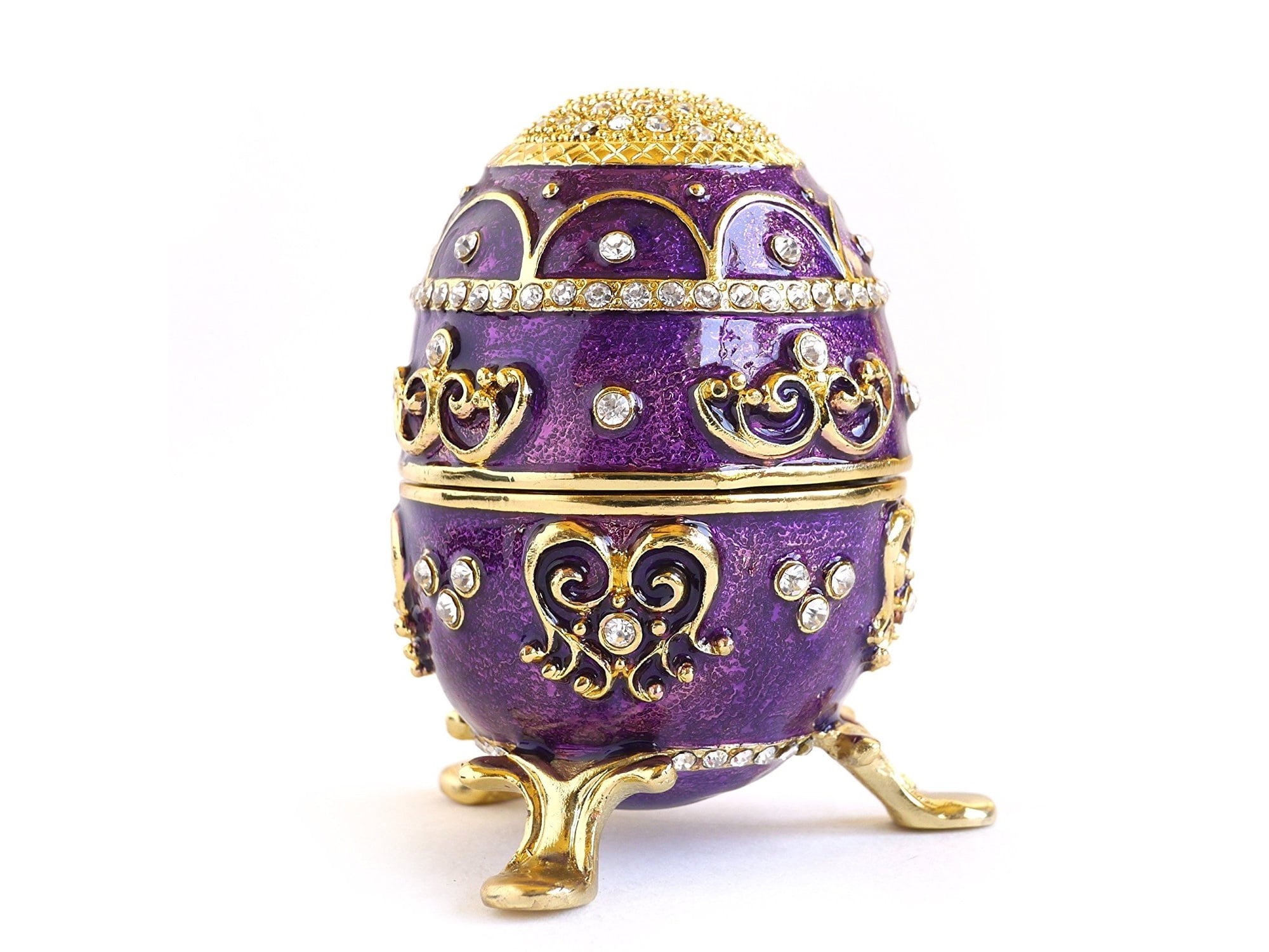 Happy Easter!, egg, purple, golden, faberge, white, card, white background