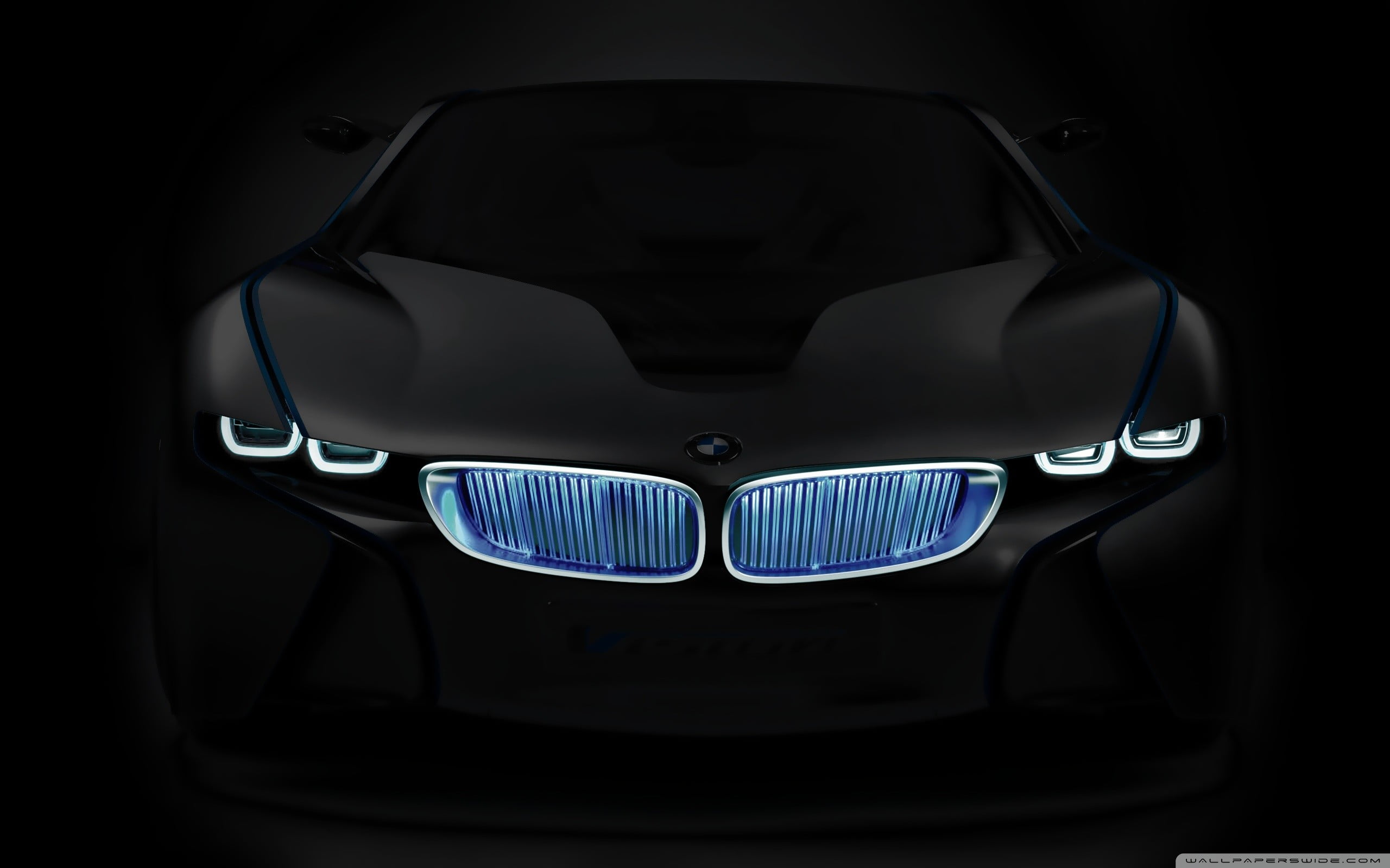 black BMW car, motor vehicle, mode of transportation, indoors