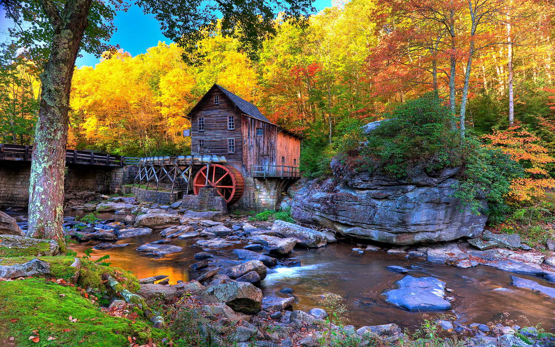 Old Wooden Mill Glade Creek Grist Mill In Abcock State Park, West Virginia 1920×1200