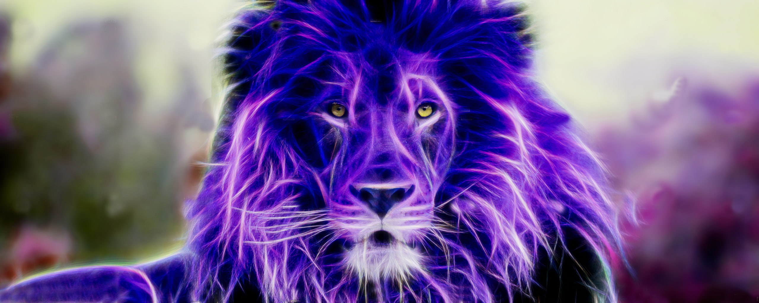 Colorful, fractalius, lion