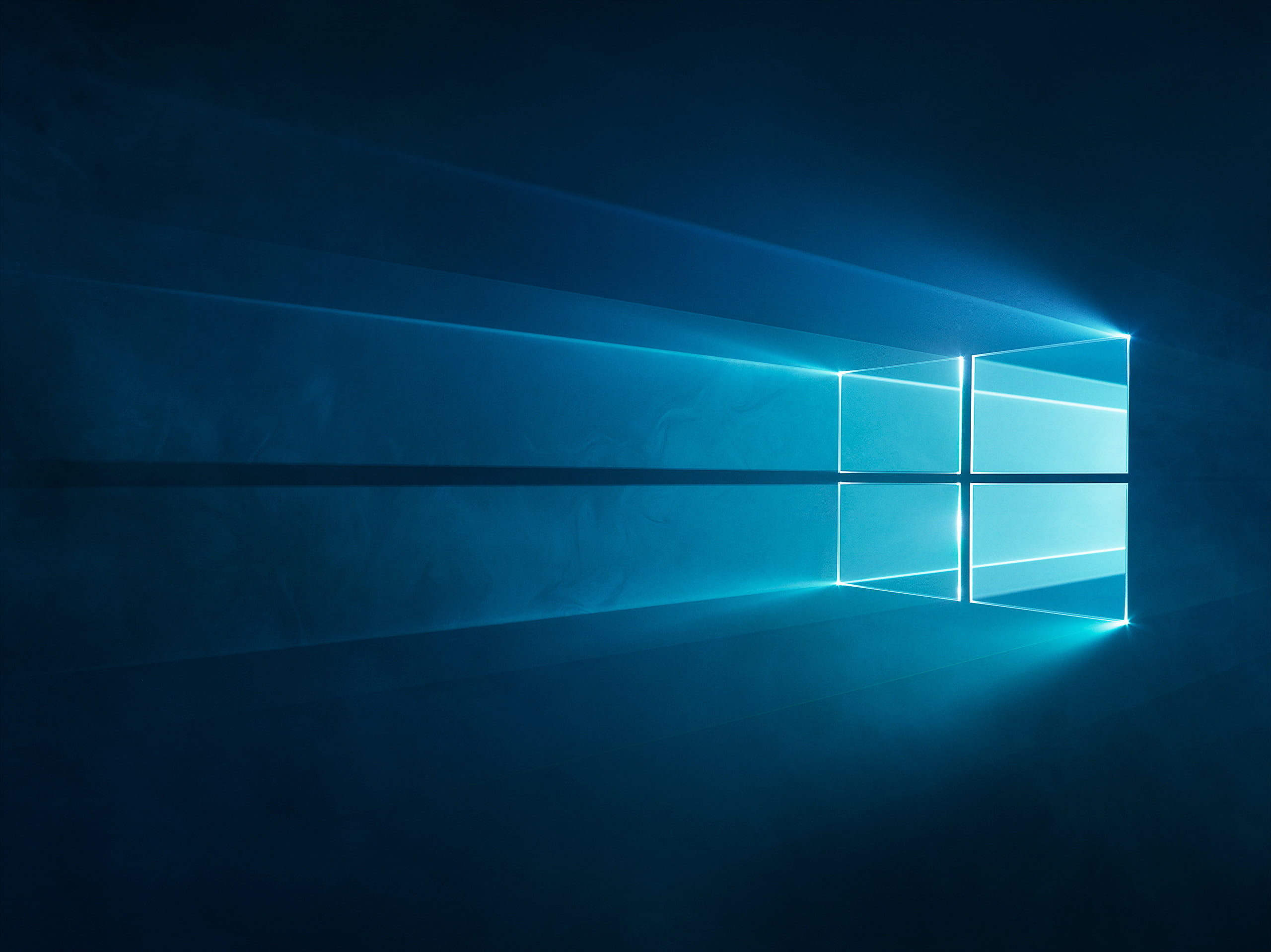 Windows 10, Windows logo, Blue