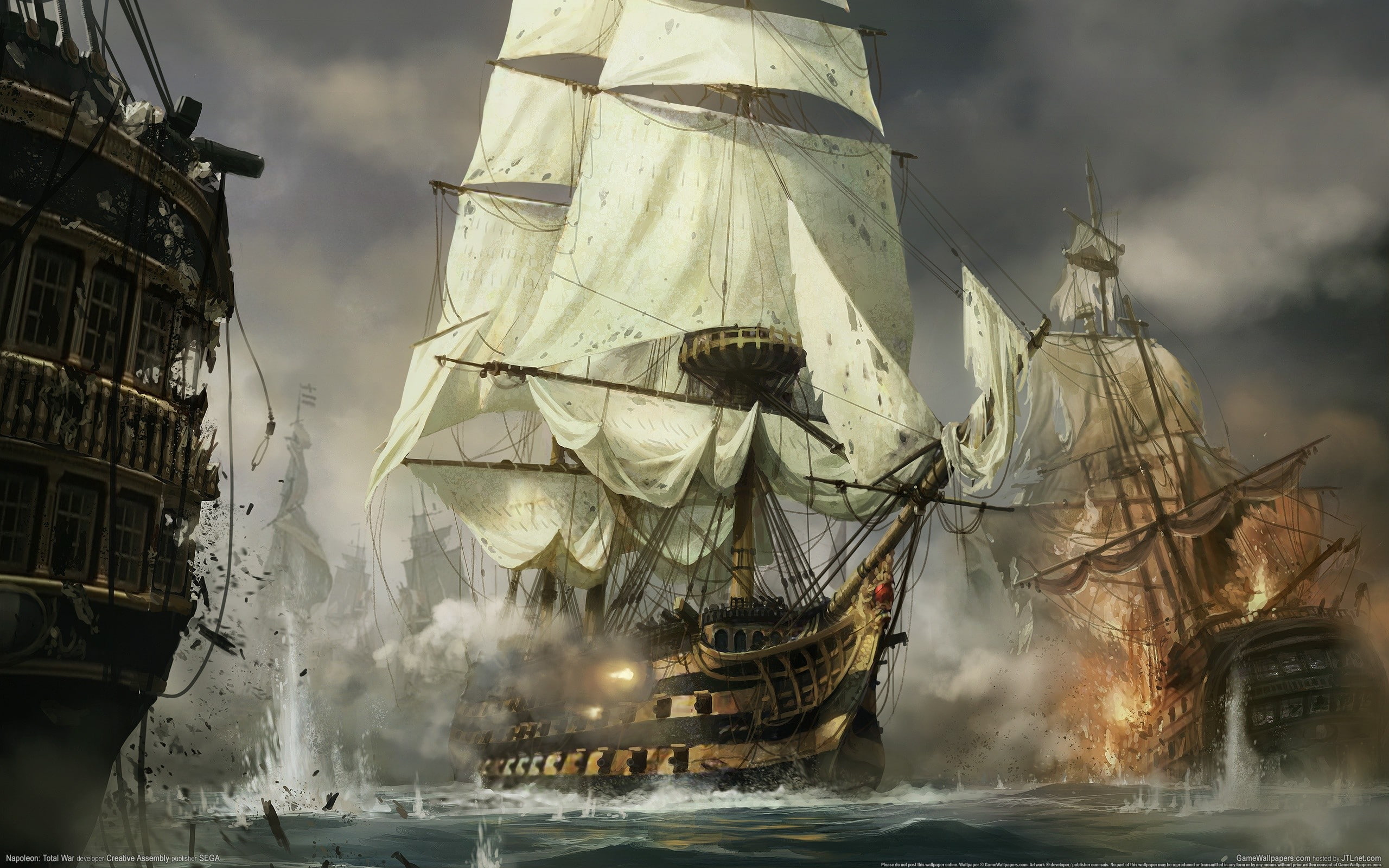 ship, Napoleon: Total War, sailing ship, video games, concept art
