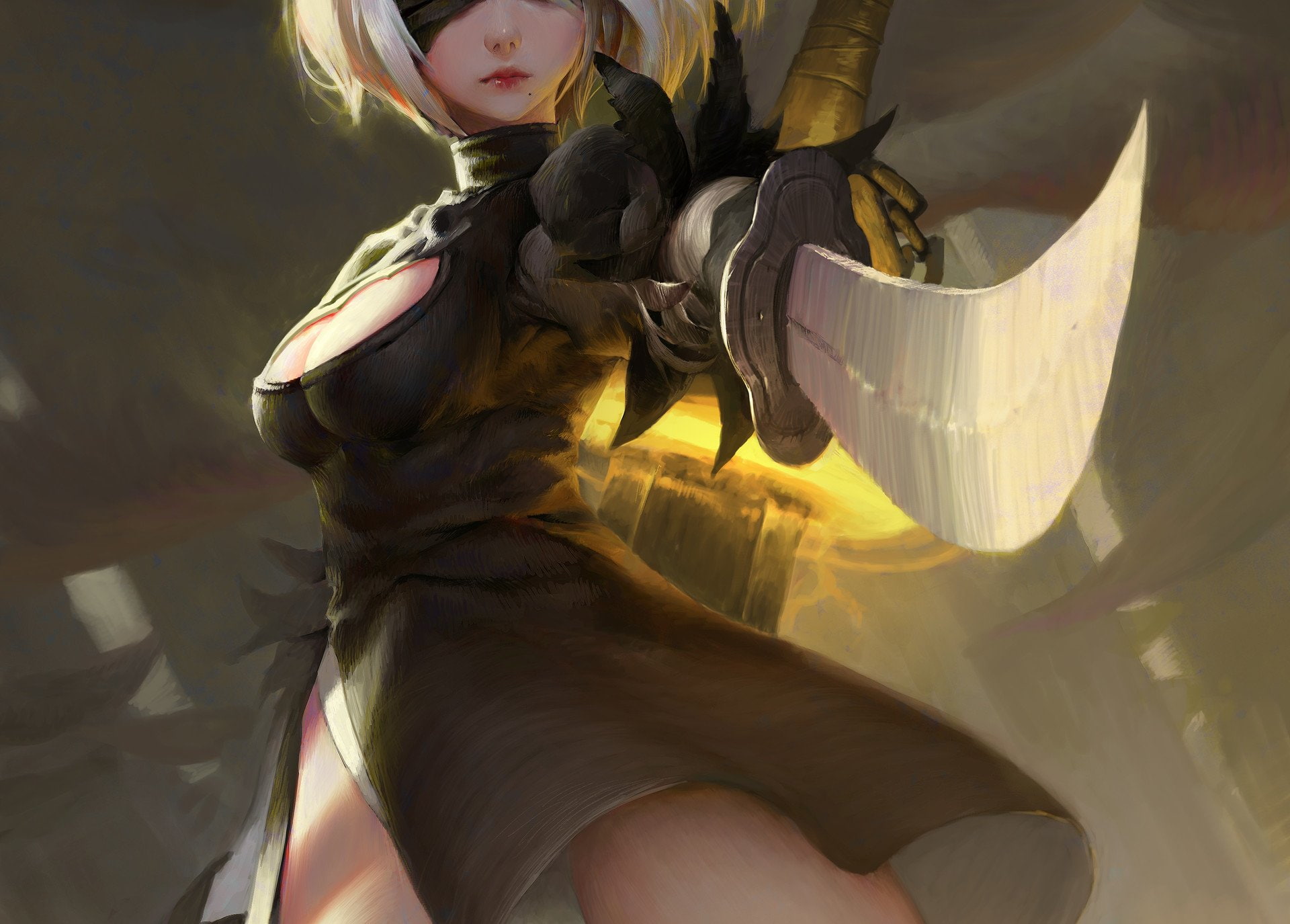 2B (Nier: Automata), Magic, sword