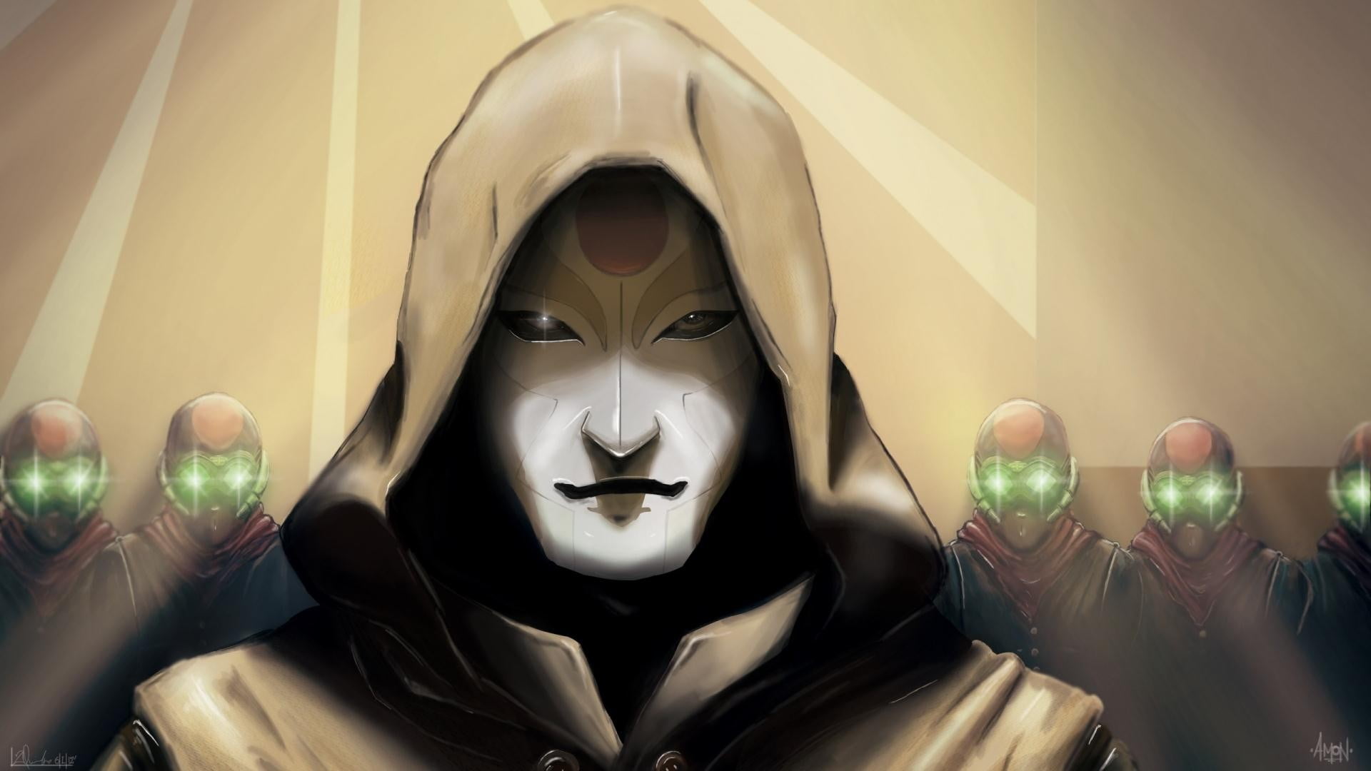 person with white mask digital walpaper, The Legend of Korra