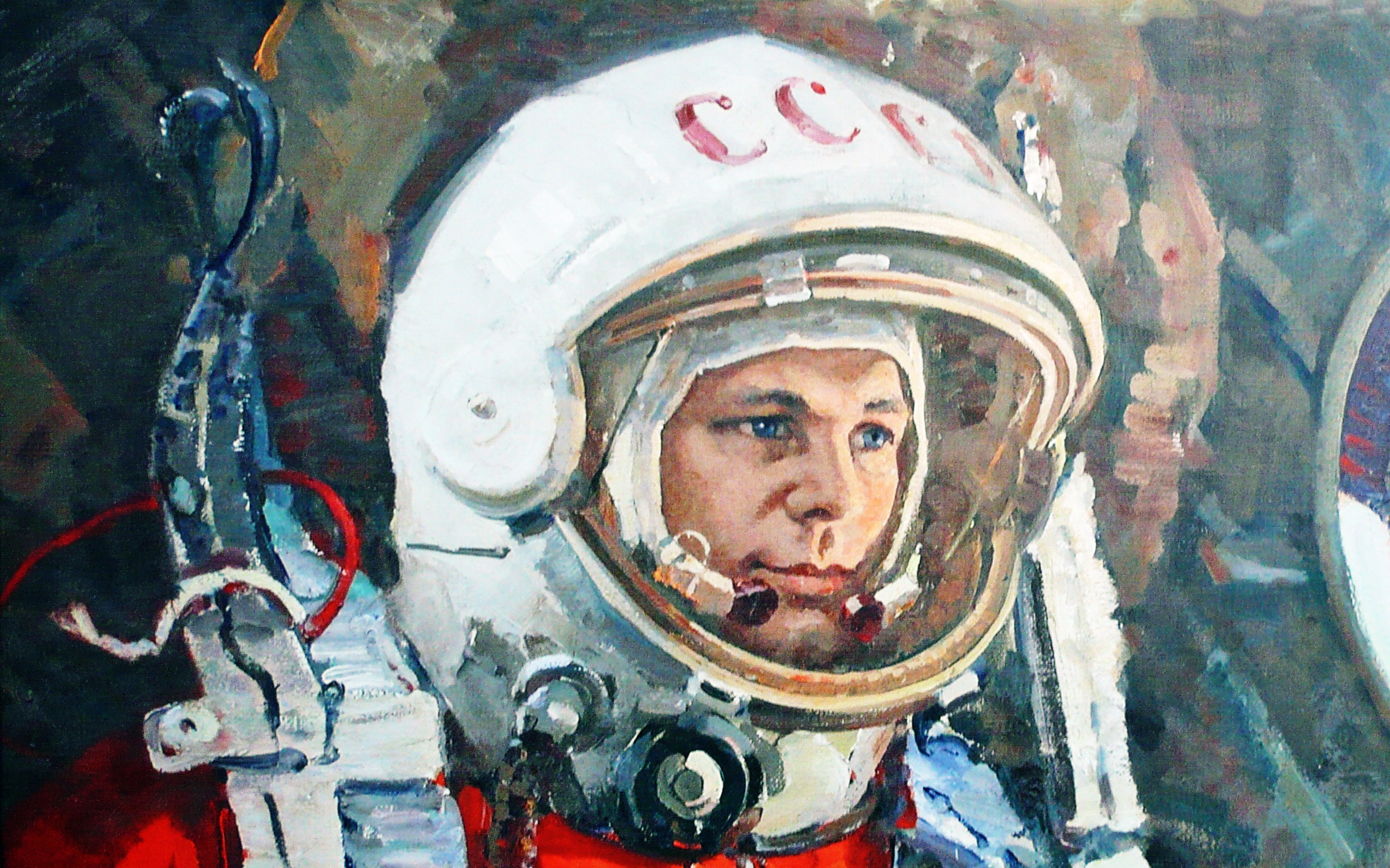yuri gagarin, cosmonaut backgrounds, ussr, spacesuit, download 3840x2400 yuri gagarin