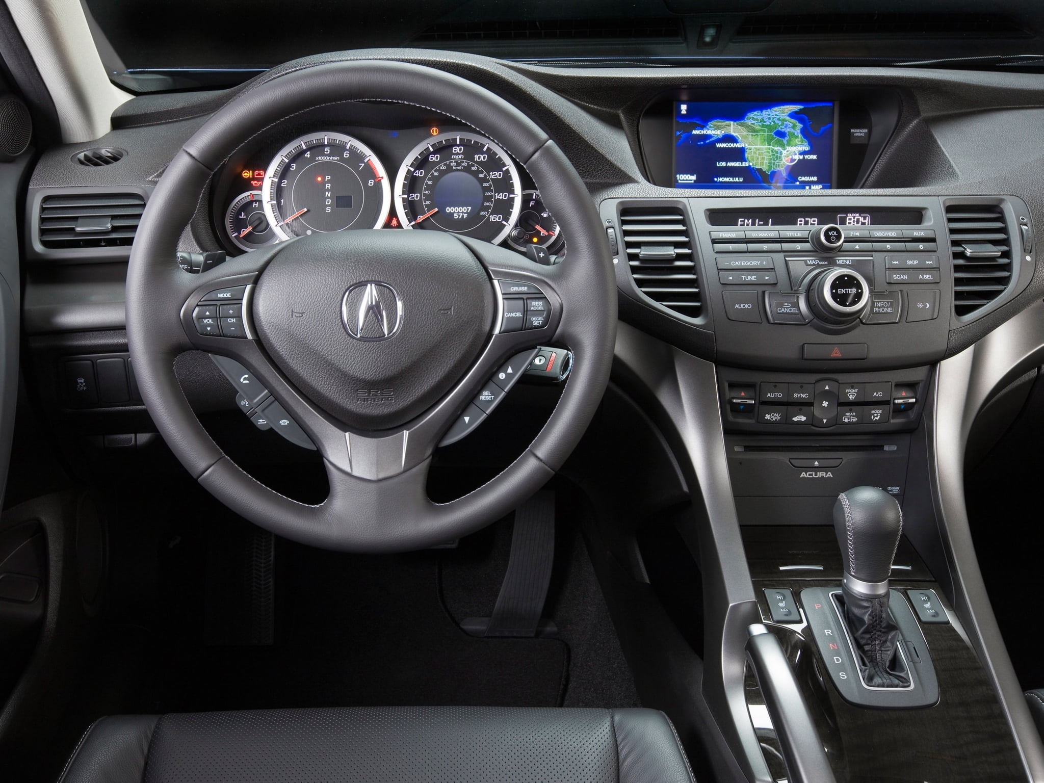 black Acura airbag cover, tsx, salon, interior, speedometer, car