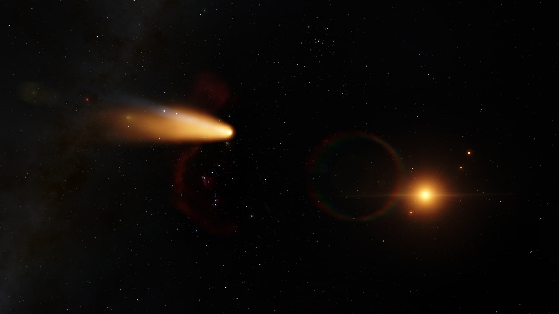 Space Engine, comet, Proxima Centauri, astronomy, star - space